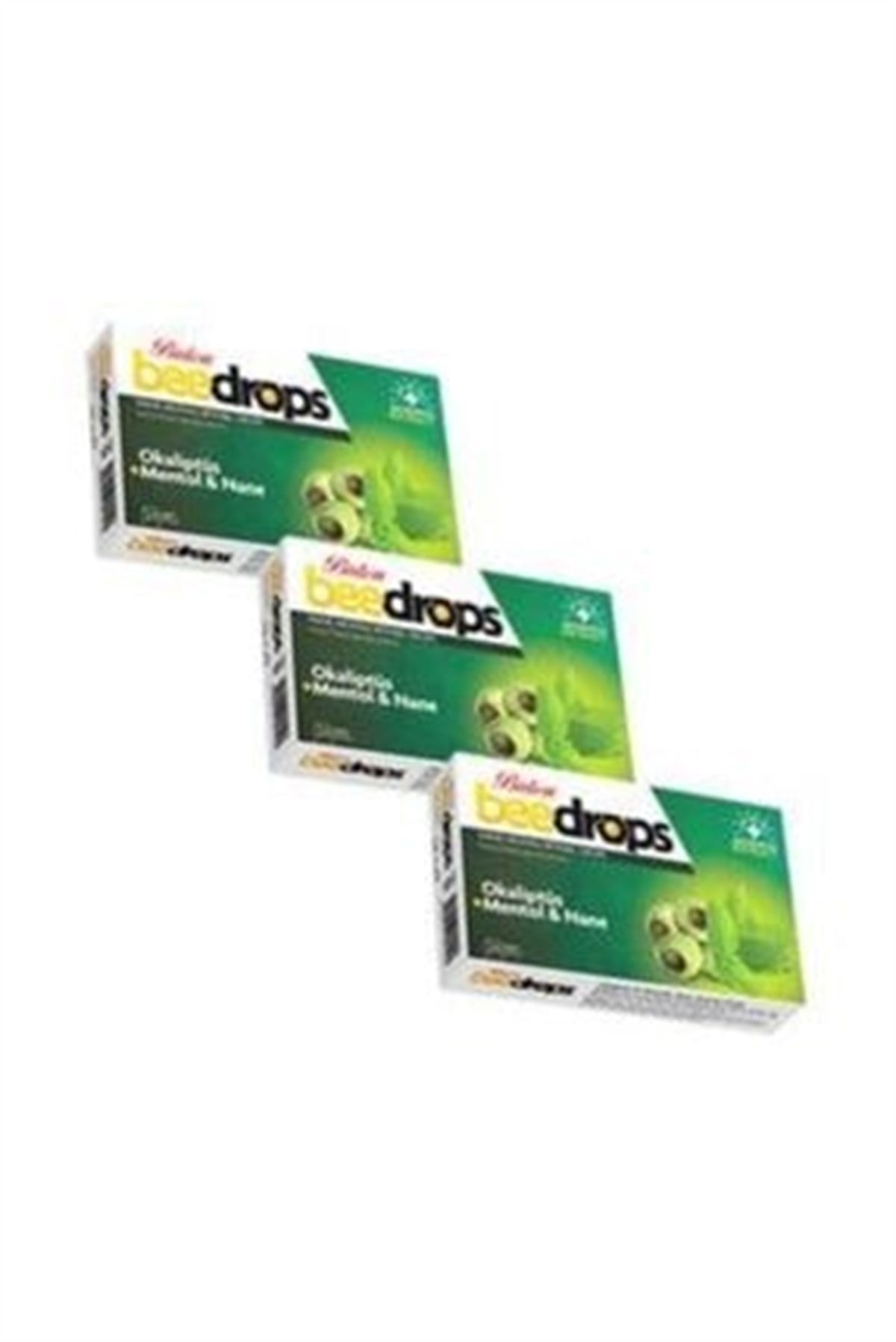 3 Kutu Balen Okaliptüs Mentol Ve Nane Aromalı Bitkisel Beedrops 24 Adet x 3 Pastil Menthol Okaliptus