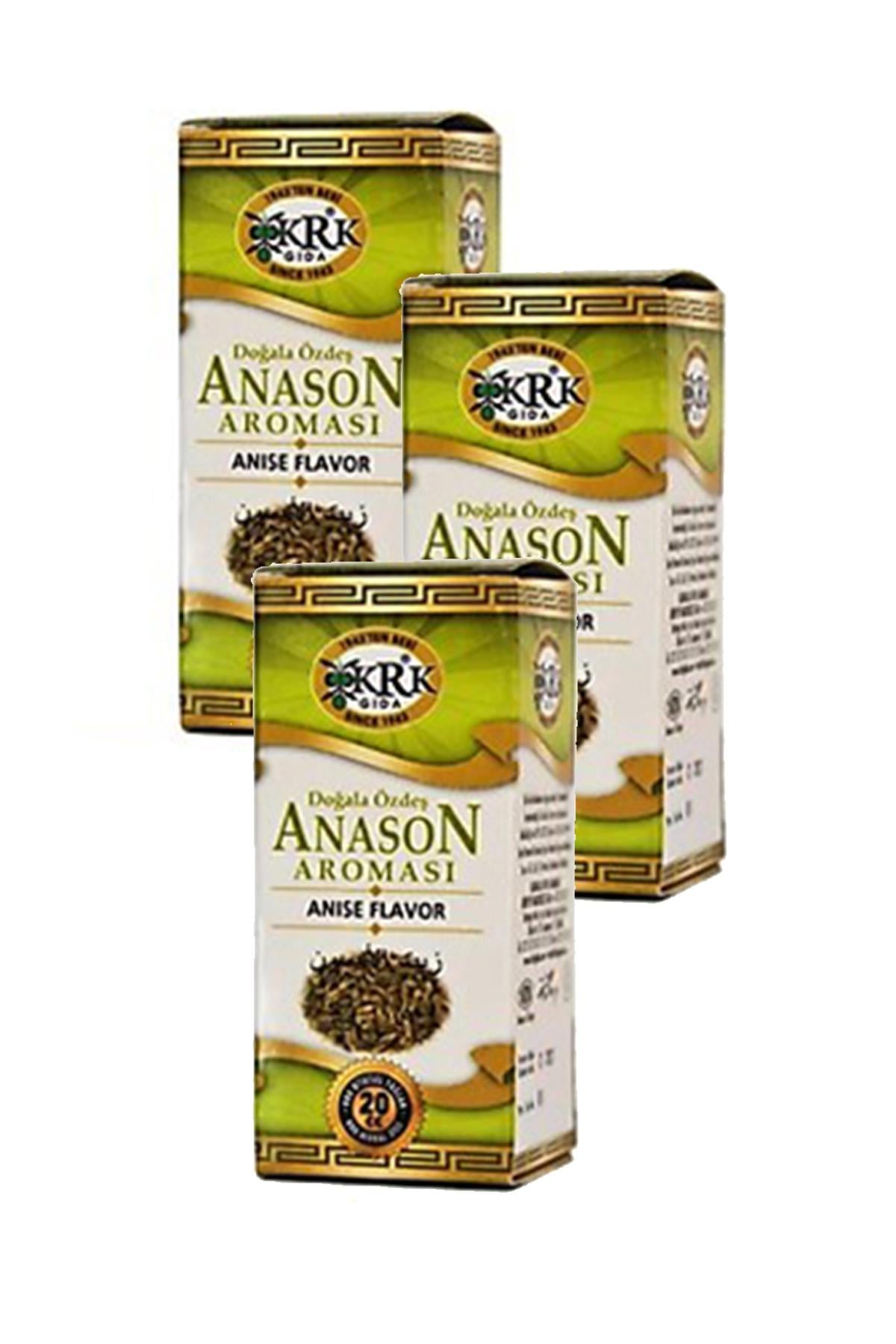 3 Kutu Krk Anason Aroması 20 cc Cam Şişelerde