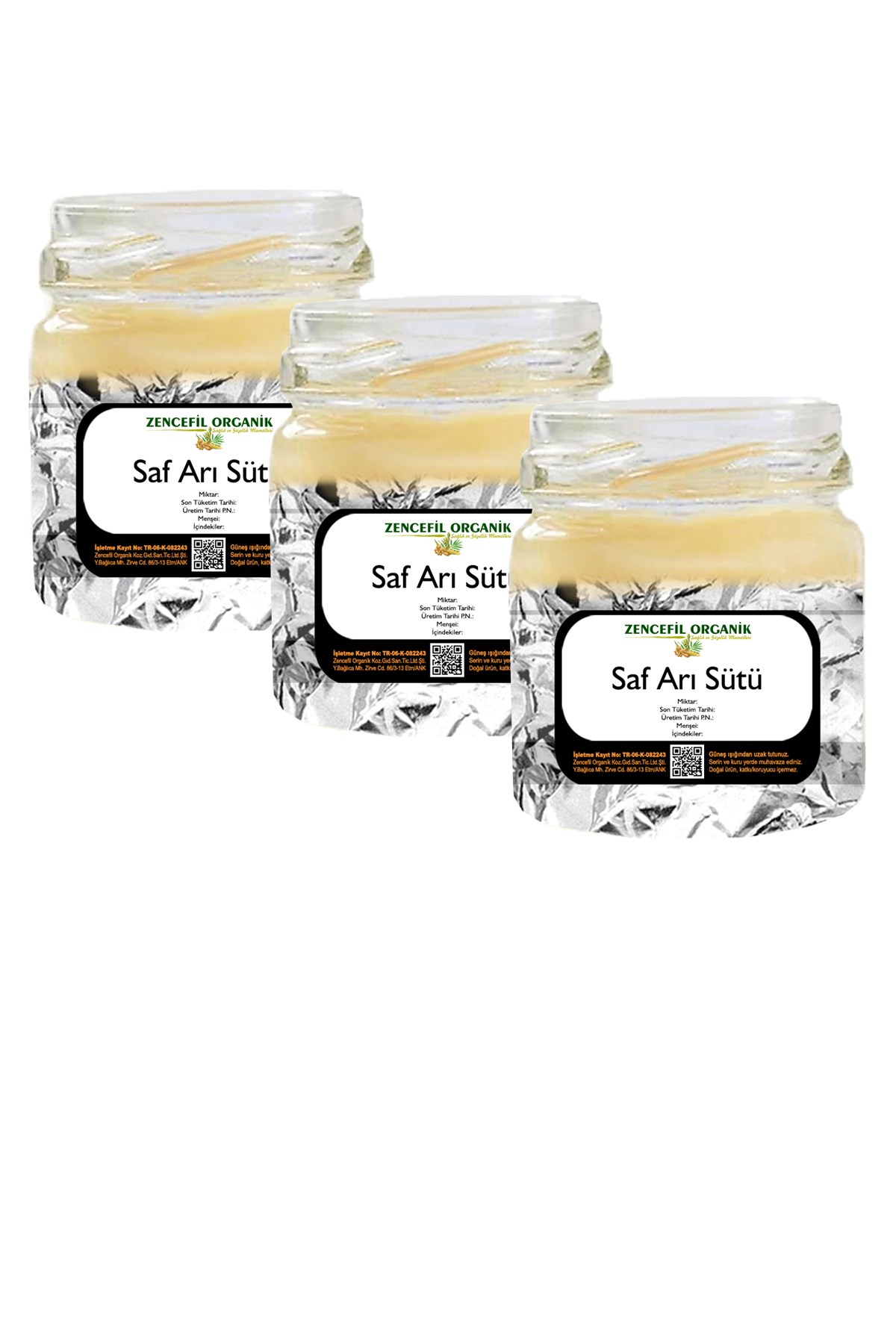 3 Kutu Saf Arı Sütü 30 Gr. 1. Sınıf Taze Arı Sütü