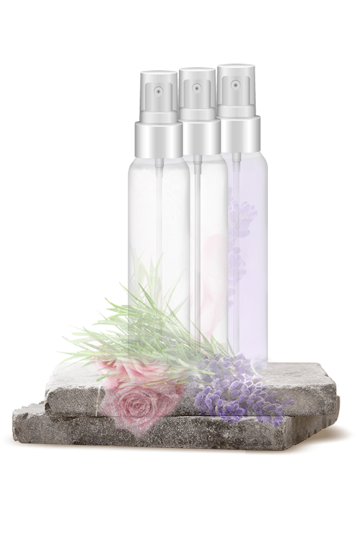 3'lü Hidrosol Set Gül Suyu + Lavanta Suyu + Biberiye Suyu 3 x 30 ml. Hydrosol Seyahat/Çanta Boy