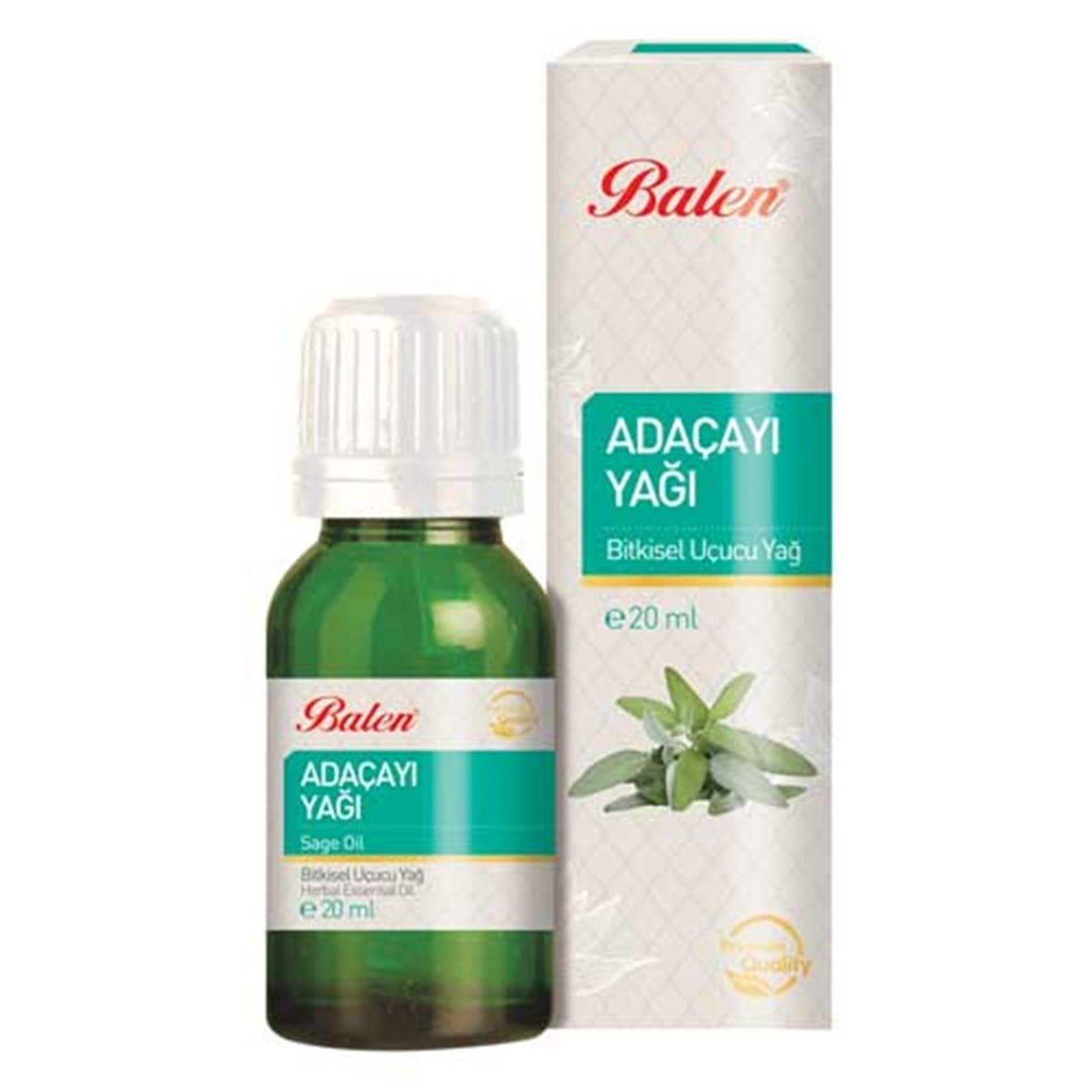 Balen Ada Çayı Acı Elma Yağı Adaçayı Acıelma Doğal Bitkisel Uçucu Yağ 20 Ml İçilebilir Yeni Ambalaj