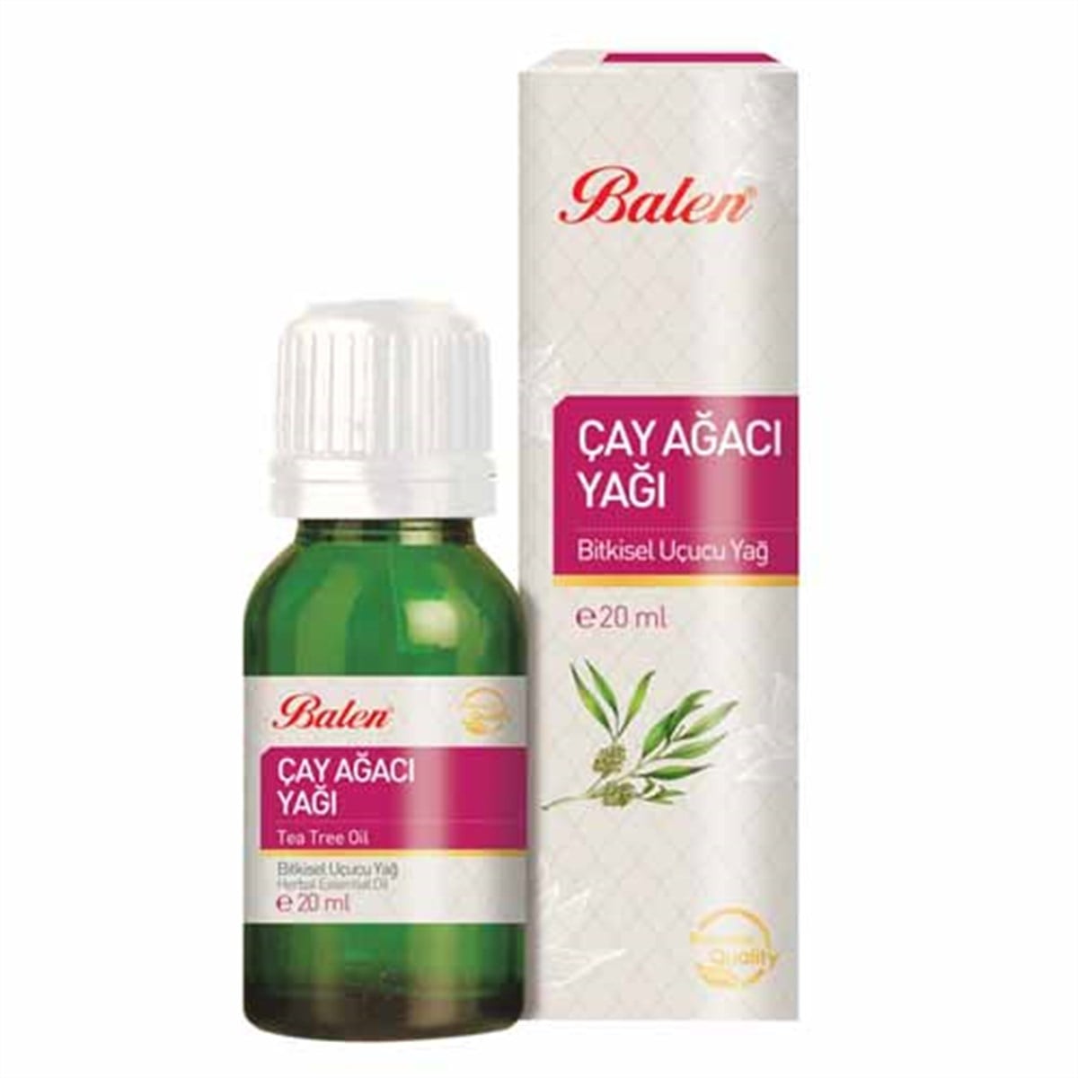 Balen Çay Ağacı Yağı Doğal Bitkisel Uçucu Yağ 20 Ml Saç Ve Cilt Bakım Yağı