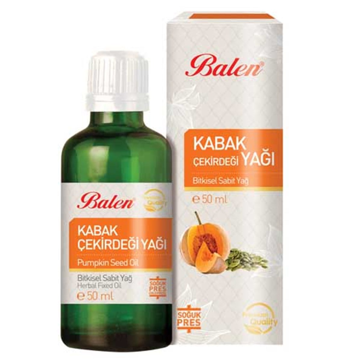 Balen Kabak Çekirdeği Yağı Doğal Bitkisel Sabit Yağ 50 Ml İçilebilir Soğuk Pres