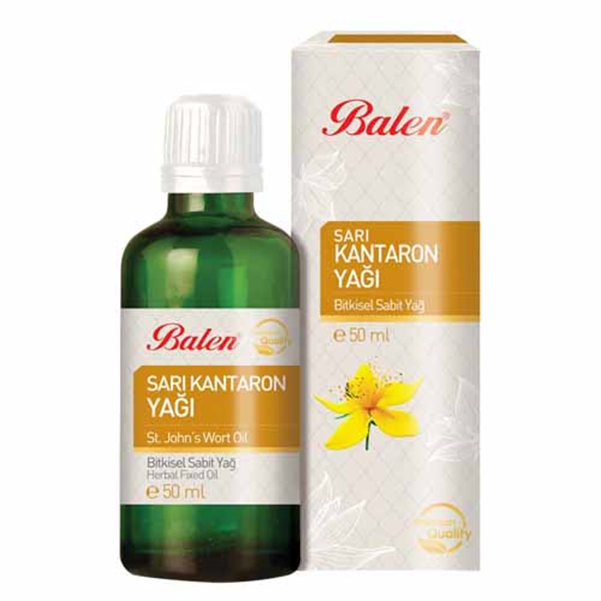 Balen Sarı Kantaron Yağı Bitkisel Sabit Yağ 50 Ml İçilebilir Kantoron