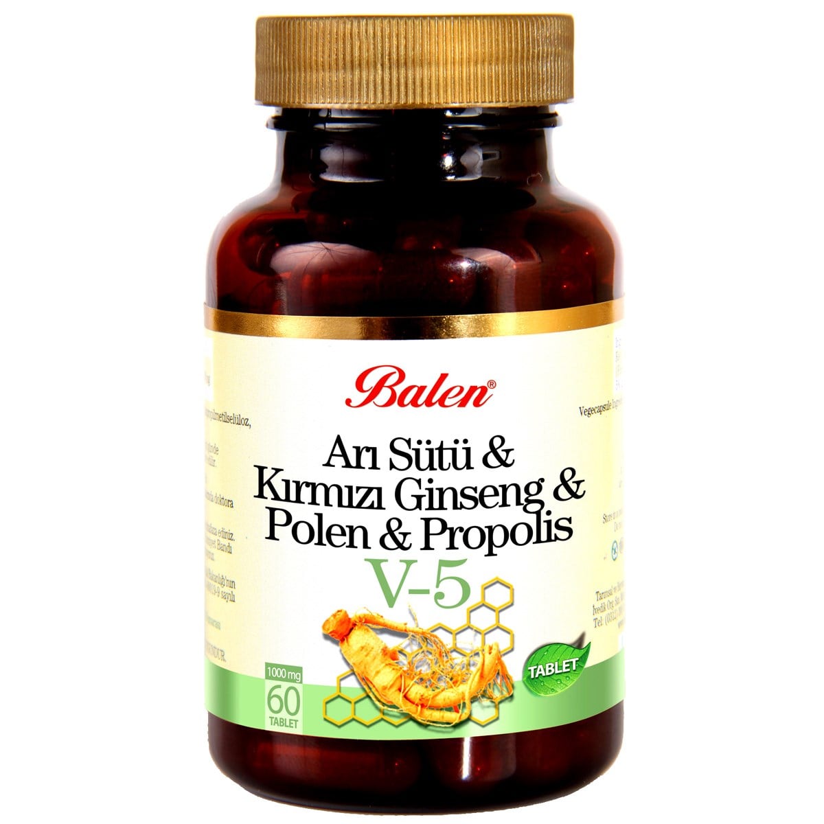 Balen V5 Arı Sütü - Kırmızı Ginseng - Polen - Propolis Tablet