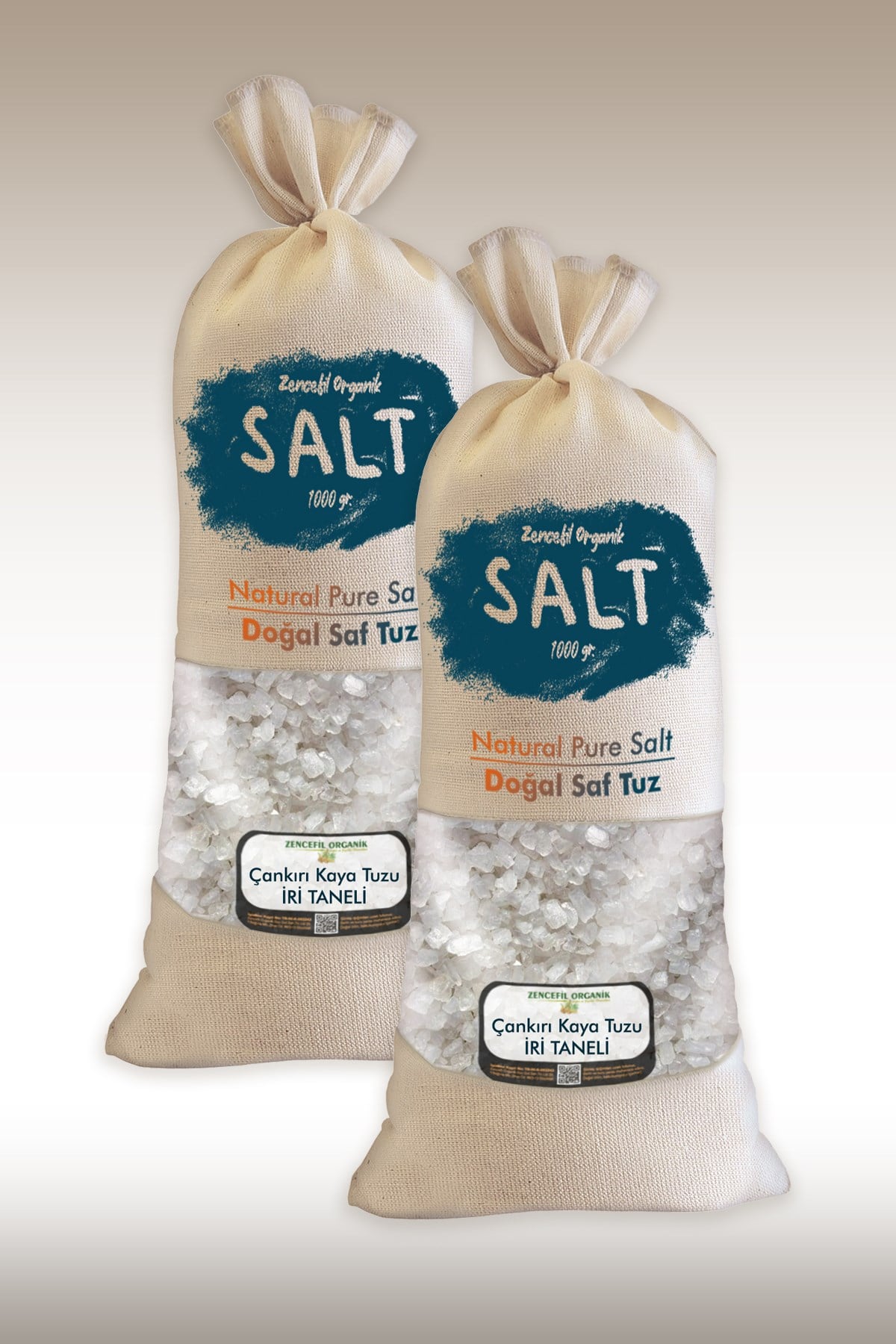 Çankırı Tuzu 2 Kg. Bez Torbada İri Taneli Çankırı Tuz 2 Adet