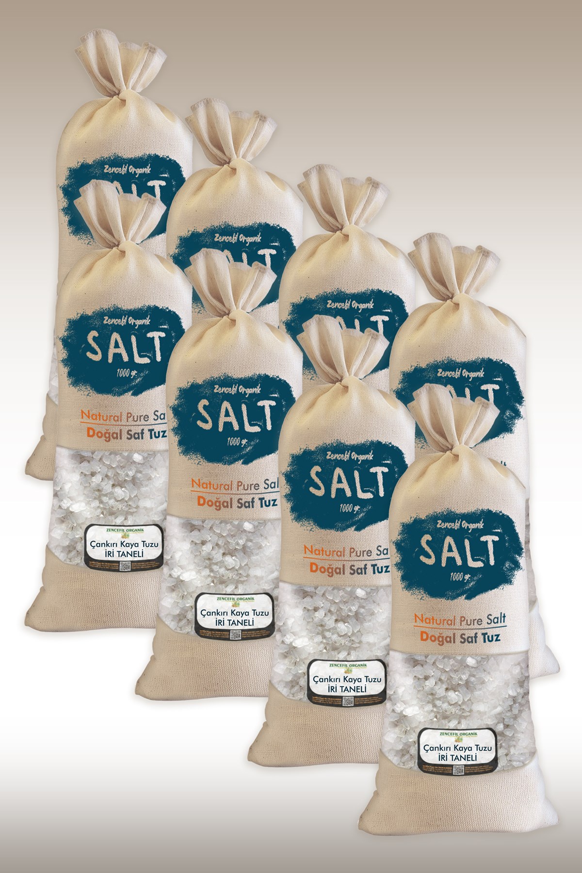 Çankırı Tuzu 8 Kg. Bez Torbada İri Taneli Çankırı Tuz 8 Adet