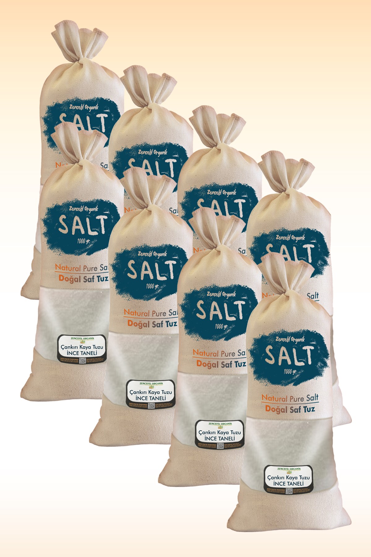 Çankırı Tuzu 8 Kg. Bez Torbada İnce Çekim Çankırı Tuz 8 Adet