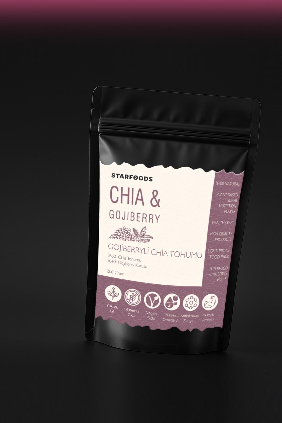 Chia Tohumu & Gojiberry Paraguay Chia Tohumu Gojiberryli Chia Seeds & Goji Berry Chia Series No: 3