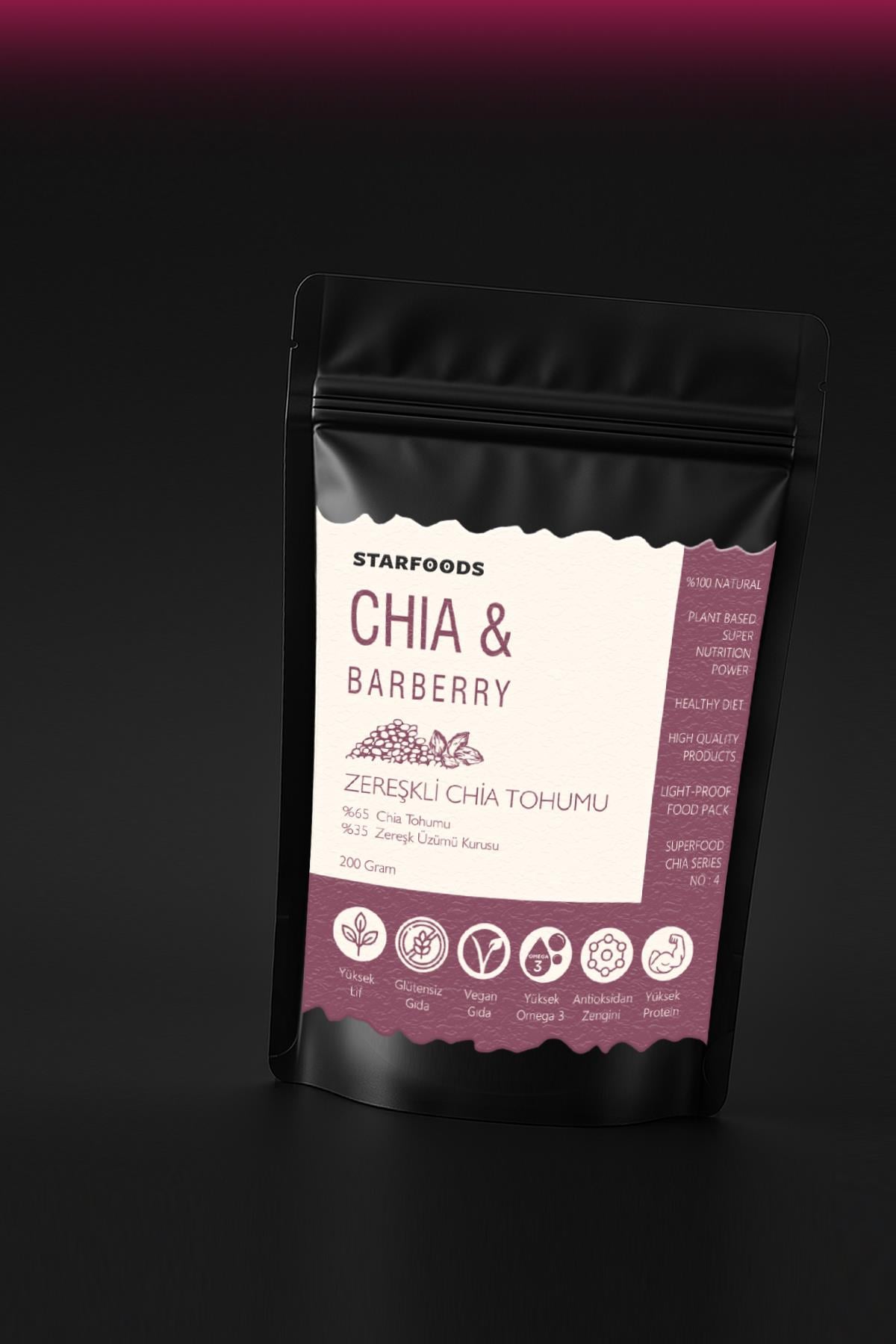 Chia Tohumu & Zereşk Üzümü Barberin Zerişli Chia Seeds & Zereshk Chia Series No: 4 Barberry Barberis