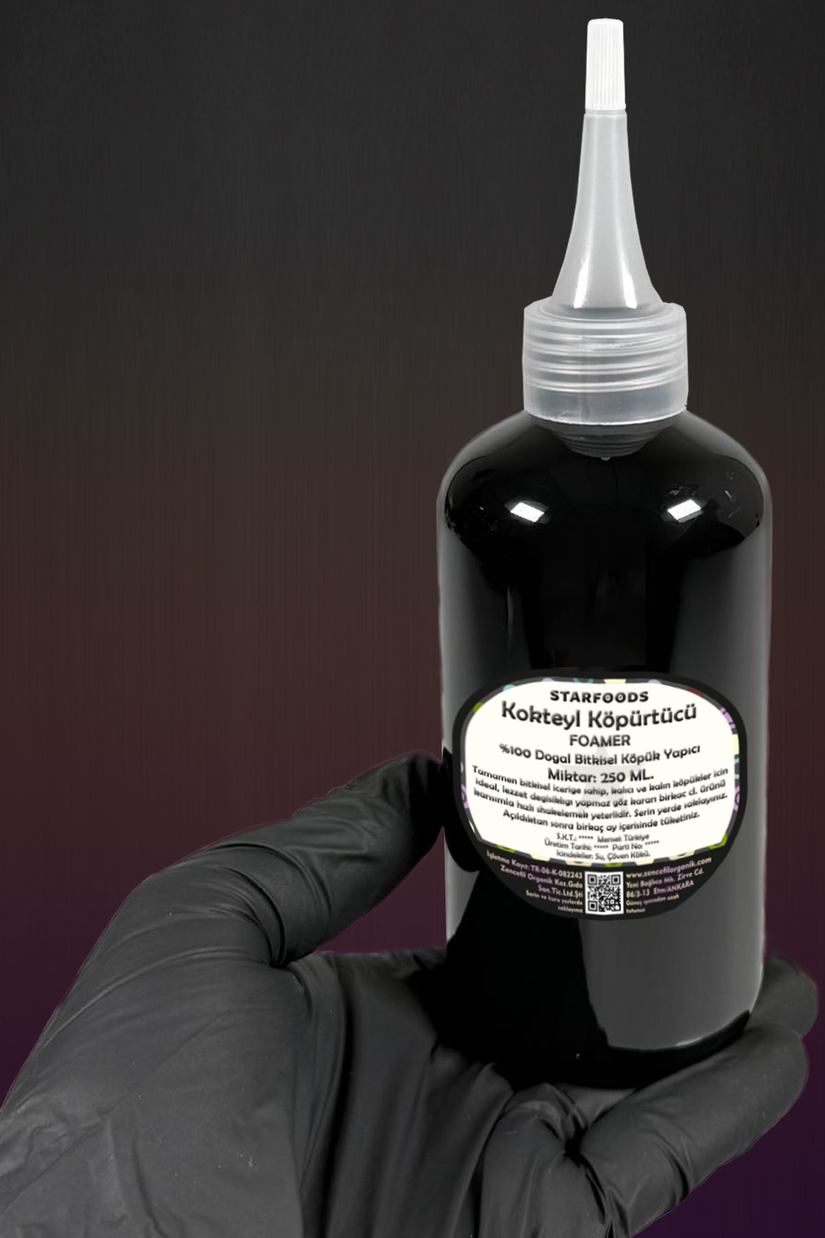 Doğal Kokteyl Köpürtücü 250 ML. Vegan %100 Bitkisel Foamer Professional Cocktail Foam
