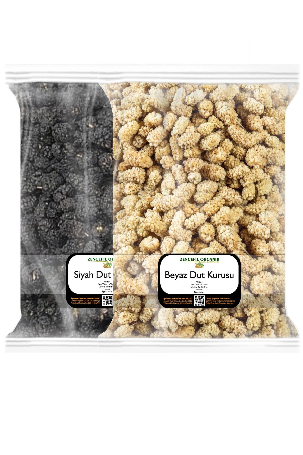 Dut Kurusu Kuru Dut 500 Gr. Beyaz Dut + 500 Gr. Siyah Dut Karadut Kurusu Dried Mulberry 1000 Gr.