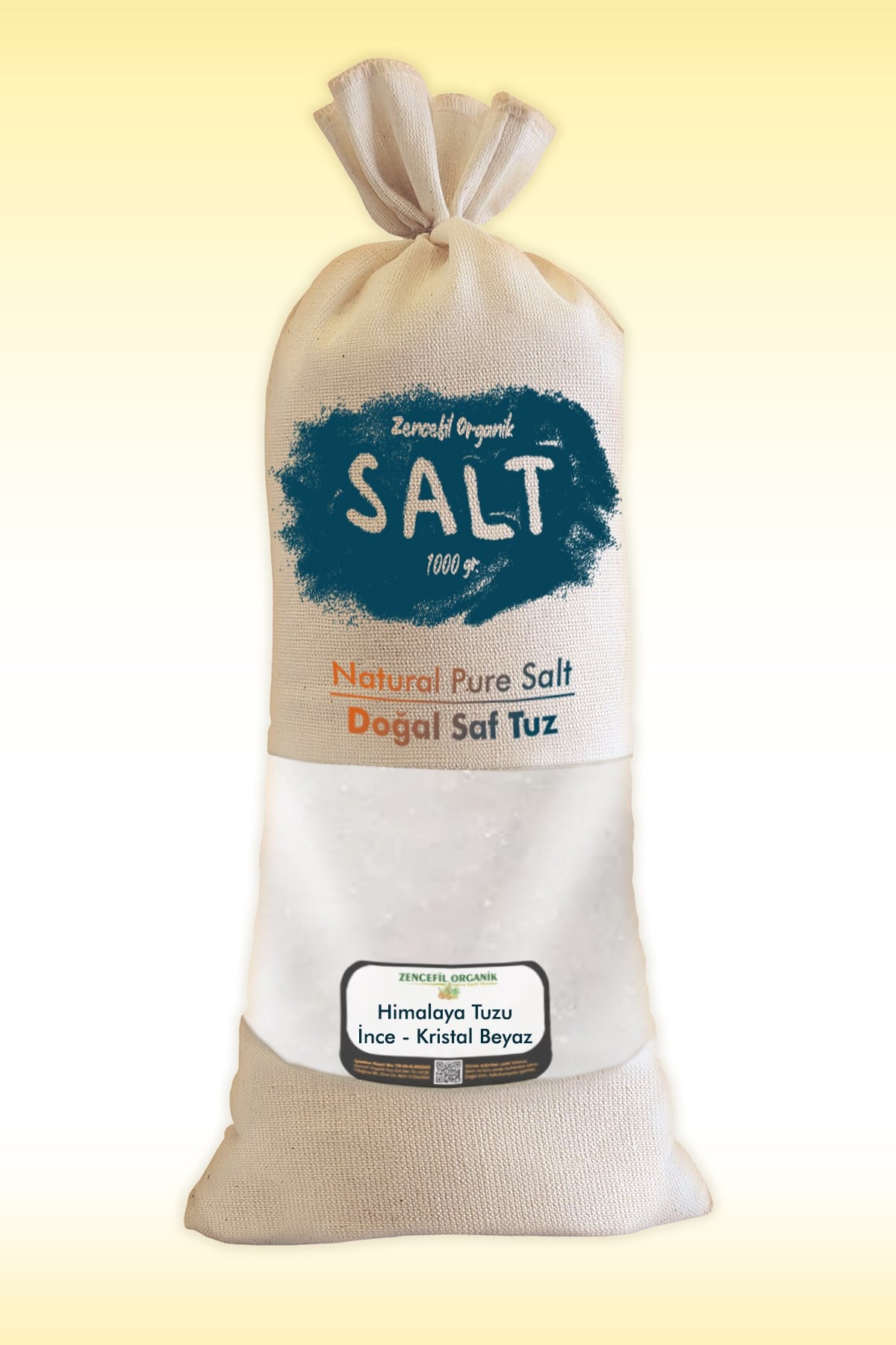 Himalaya Tuzu 1 Kg. Bez Torbada İnce Beyaz Renk