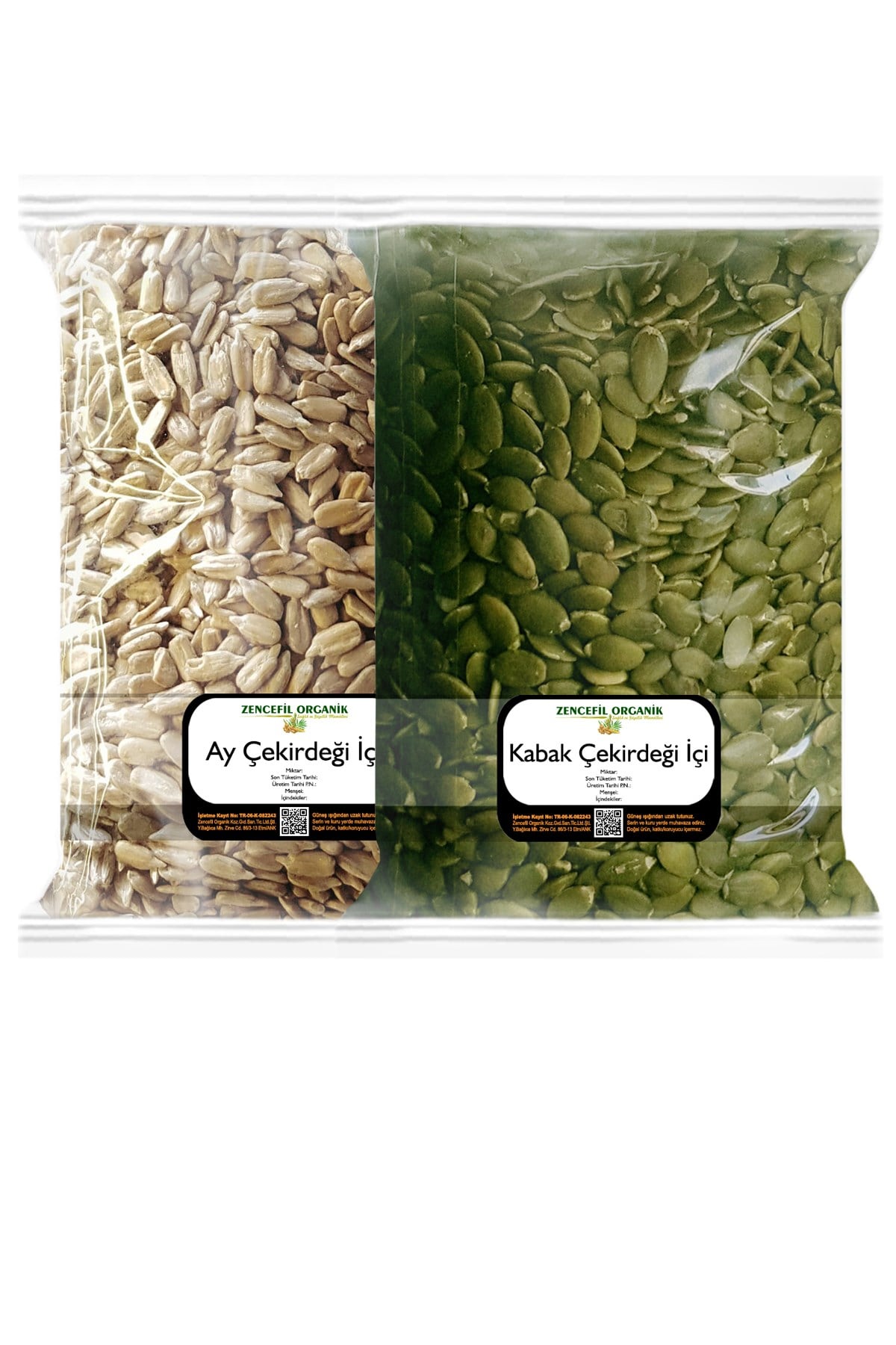 Kabak Çekirdeği İçi 500 Gr ve Ay Çekirdeği İçi 500 Gr