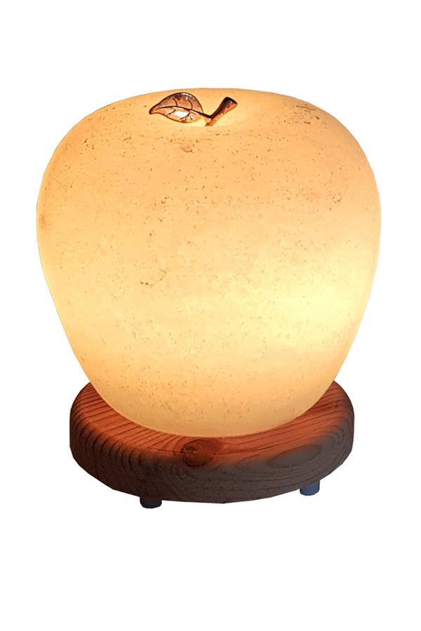 Çankırı Kaya Tuz Lambası Elma Modeli Gold Yaprak Detaylı