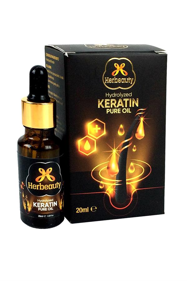 Herbeauty Saf Keratin Yağı 20 ml Hydrolyzed Keratin Pure Oil Herbauty