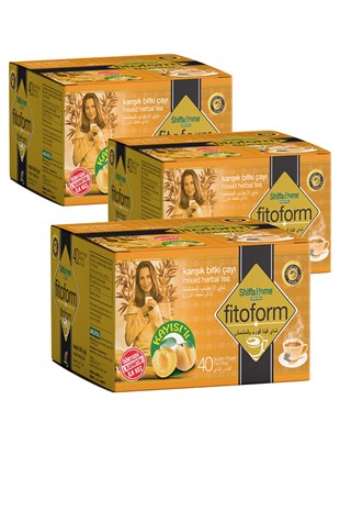 3 Kutu Shiffa Home Fitoform Karışık Bitki Çayı Kayısılı Fitoform L-Karnitinli