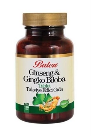 Balen Ginseng Gingko Biloba Takviye Edici Gıda 720 Mg x 120 Tablet Ginkgo Ginko