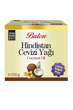 Balen Hindistan Cevizi Yağı 250 Gr Coconut Oil Soğuk Pres
