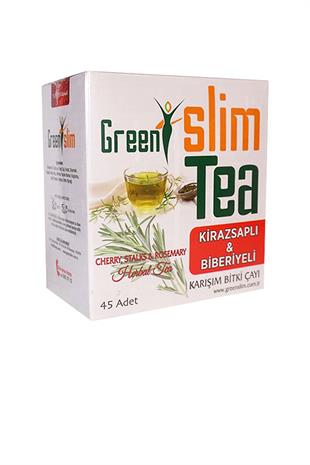 Slim Tea Kiraz Sapı & Biberiyeli Green Slim Tea 45 Süzen Poşet