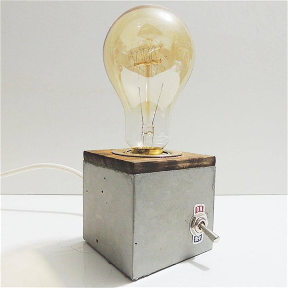 Beton Lamba - Başucu Lambası Özel Tasarım El Yapımı