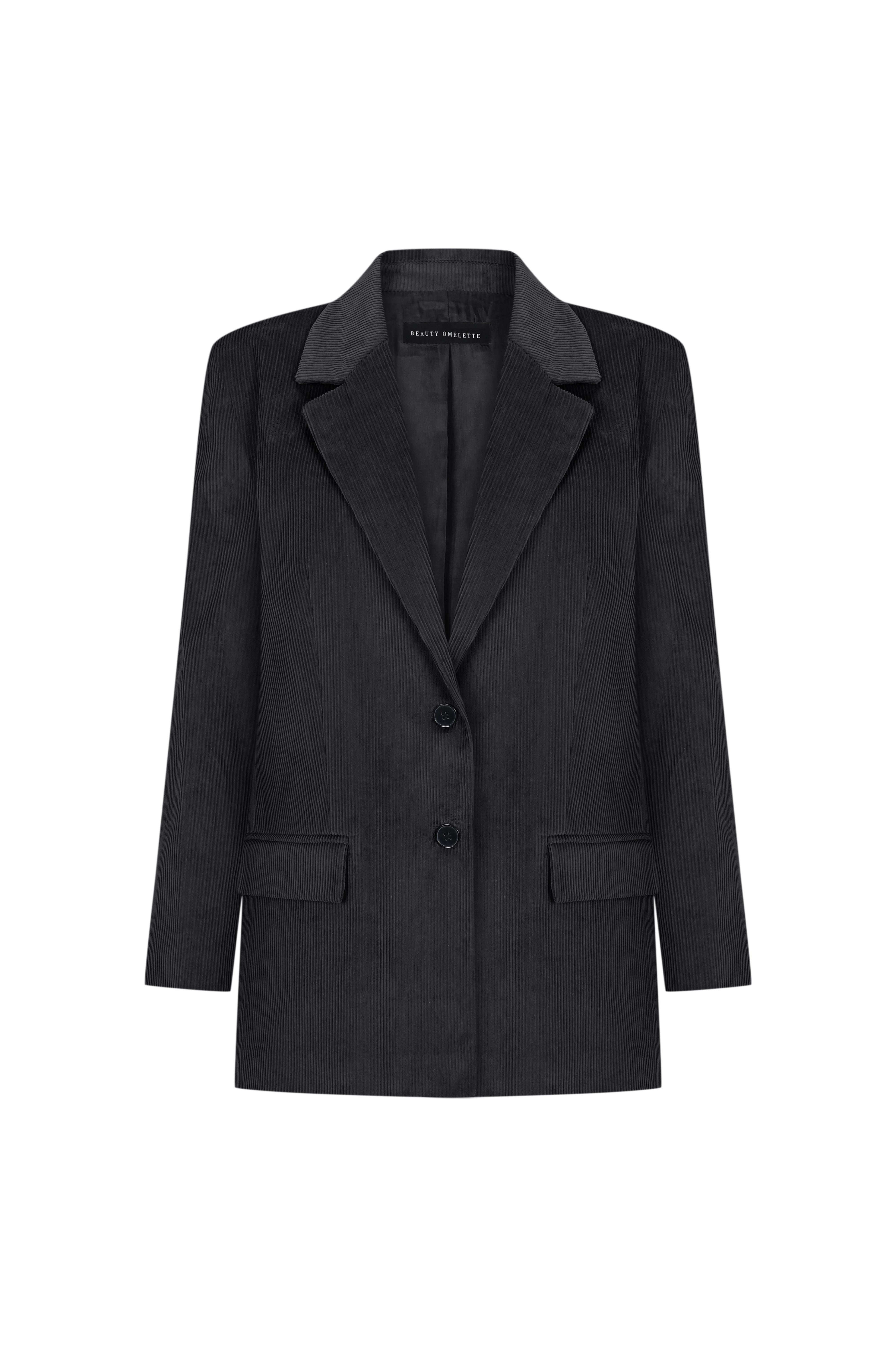 Antrasit Kadife Daddy Ceket