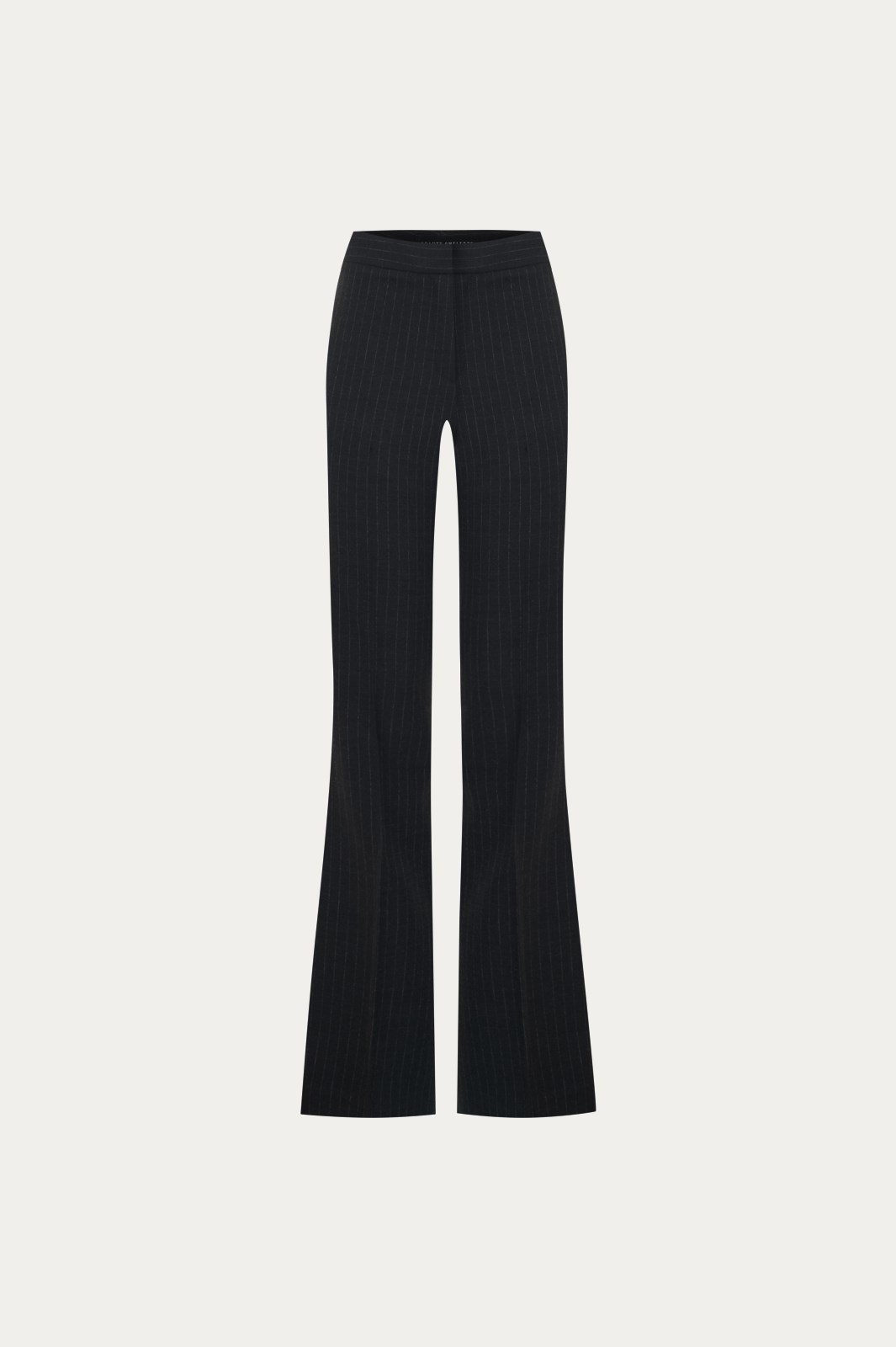 Antrasit Pinstripe Flare Pantolon