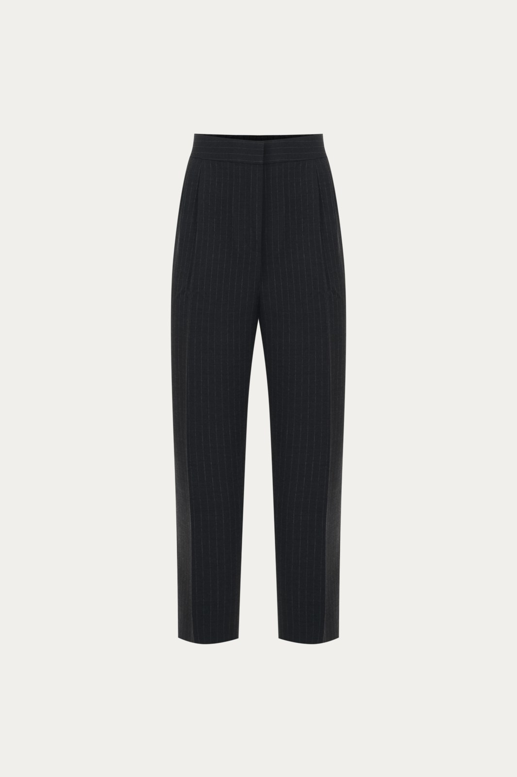 Antrasit Pinstripe Havuç Pantolon