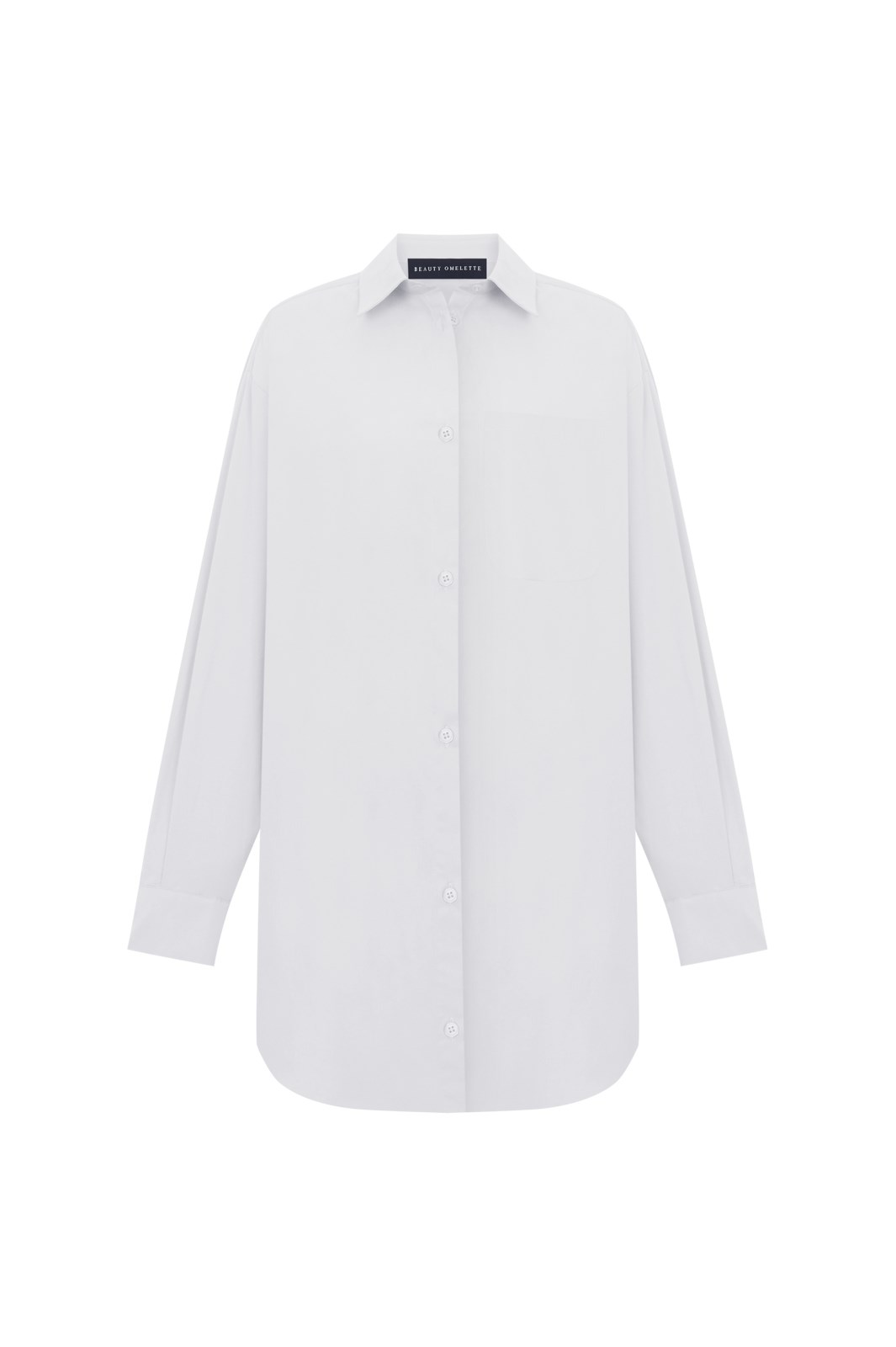Beyaz Oversize Poplin Gömlek Elbise