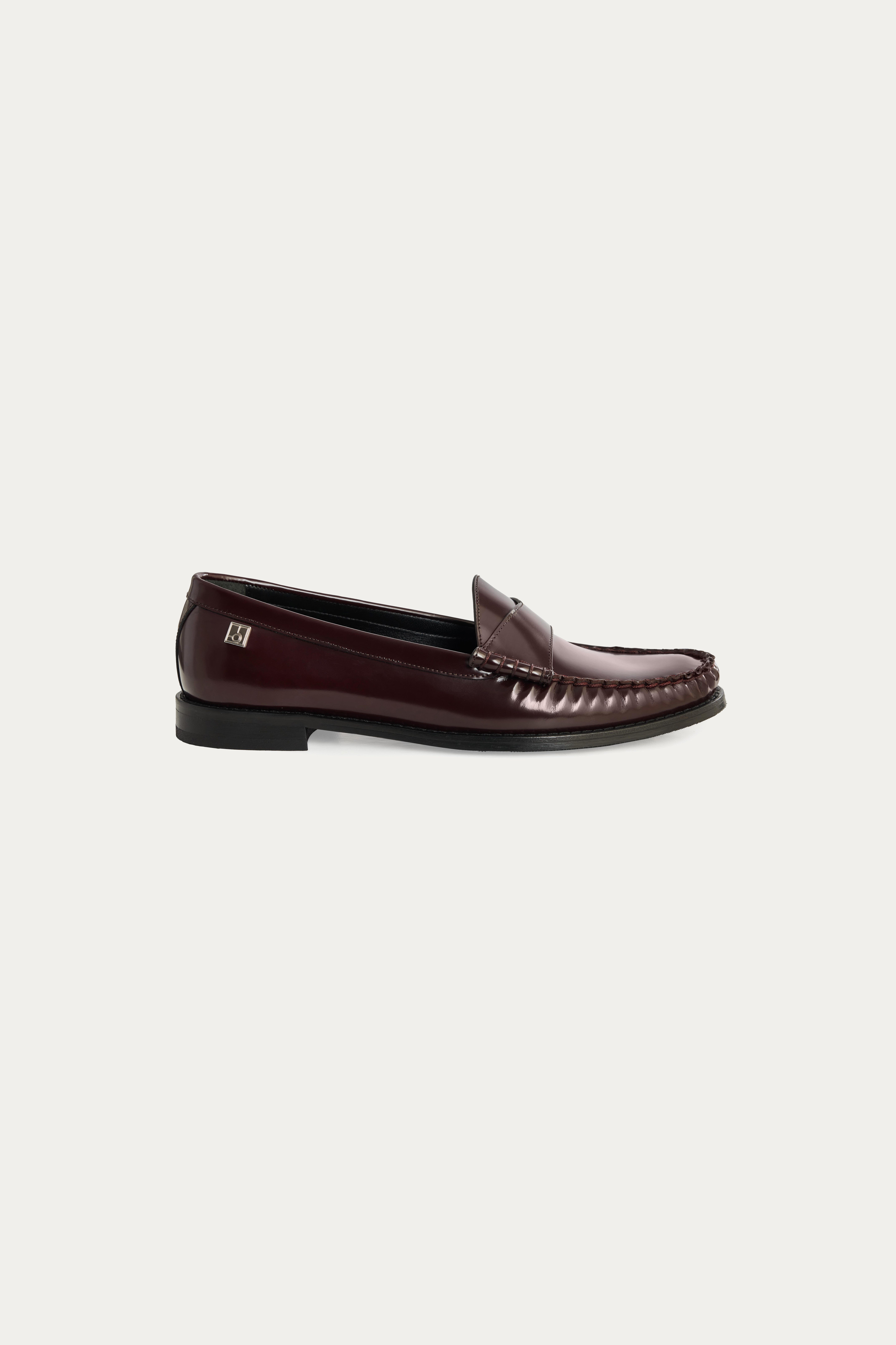 Bordo Klasik Deri Loafer