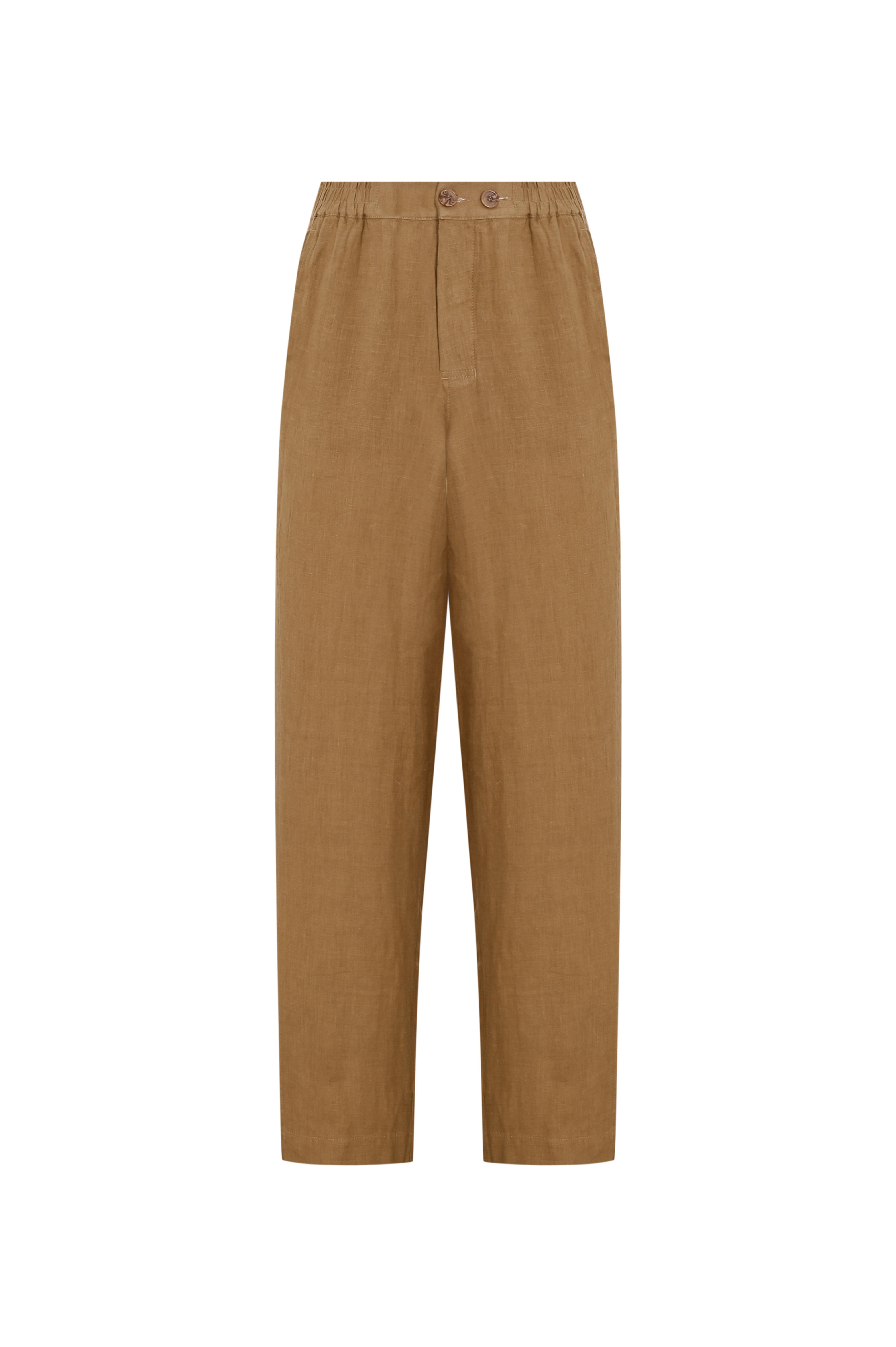 Camel Keten Bol Kesim Pantolon