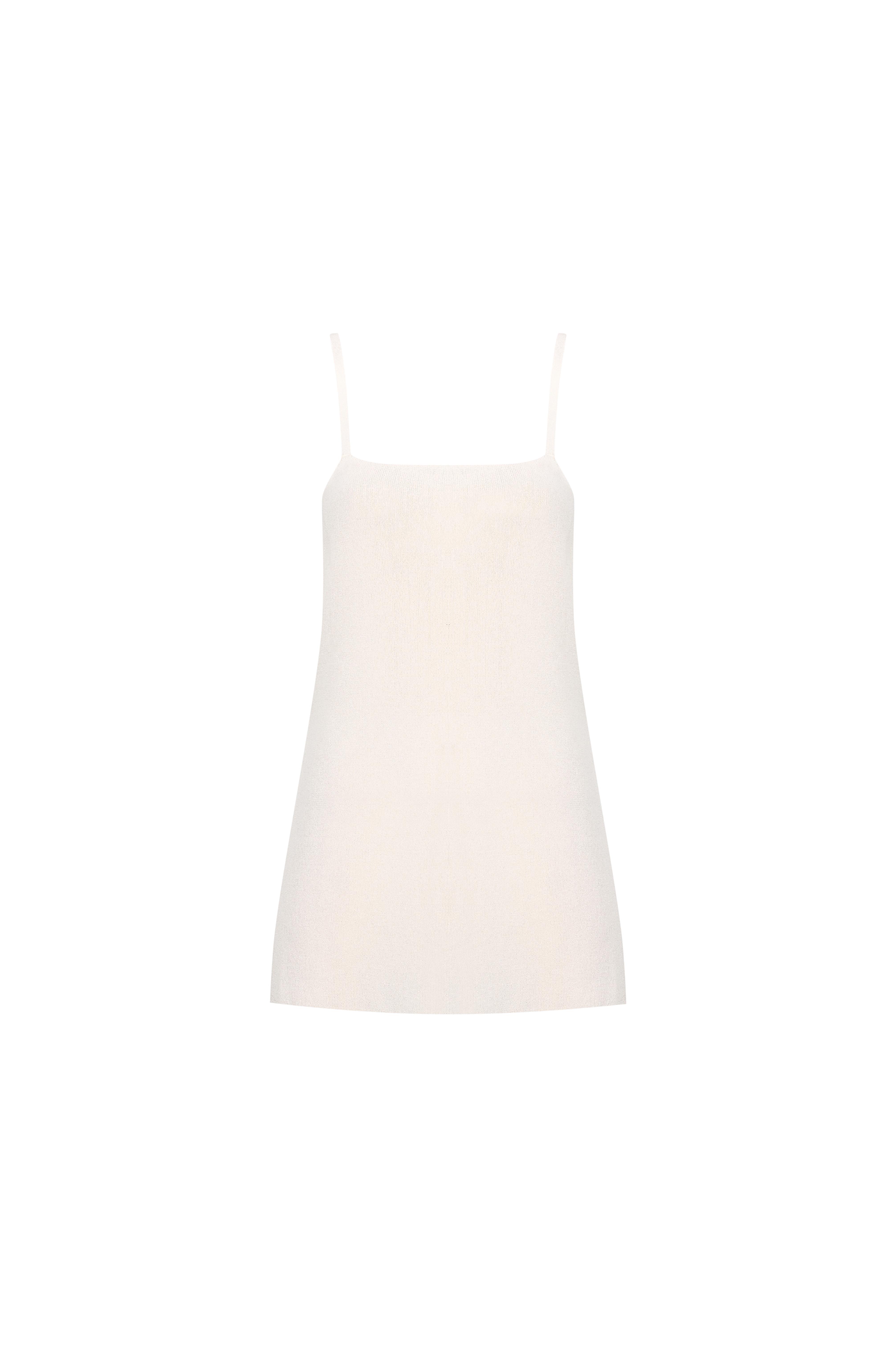 Ekru Yırtmaç Detaylı Uzun Triko Atlet