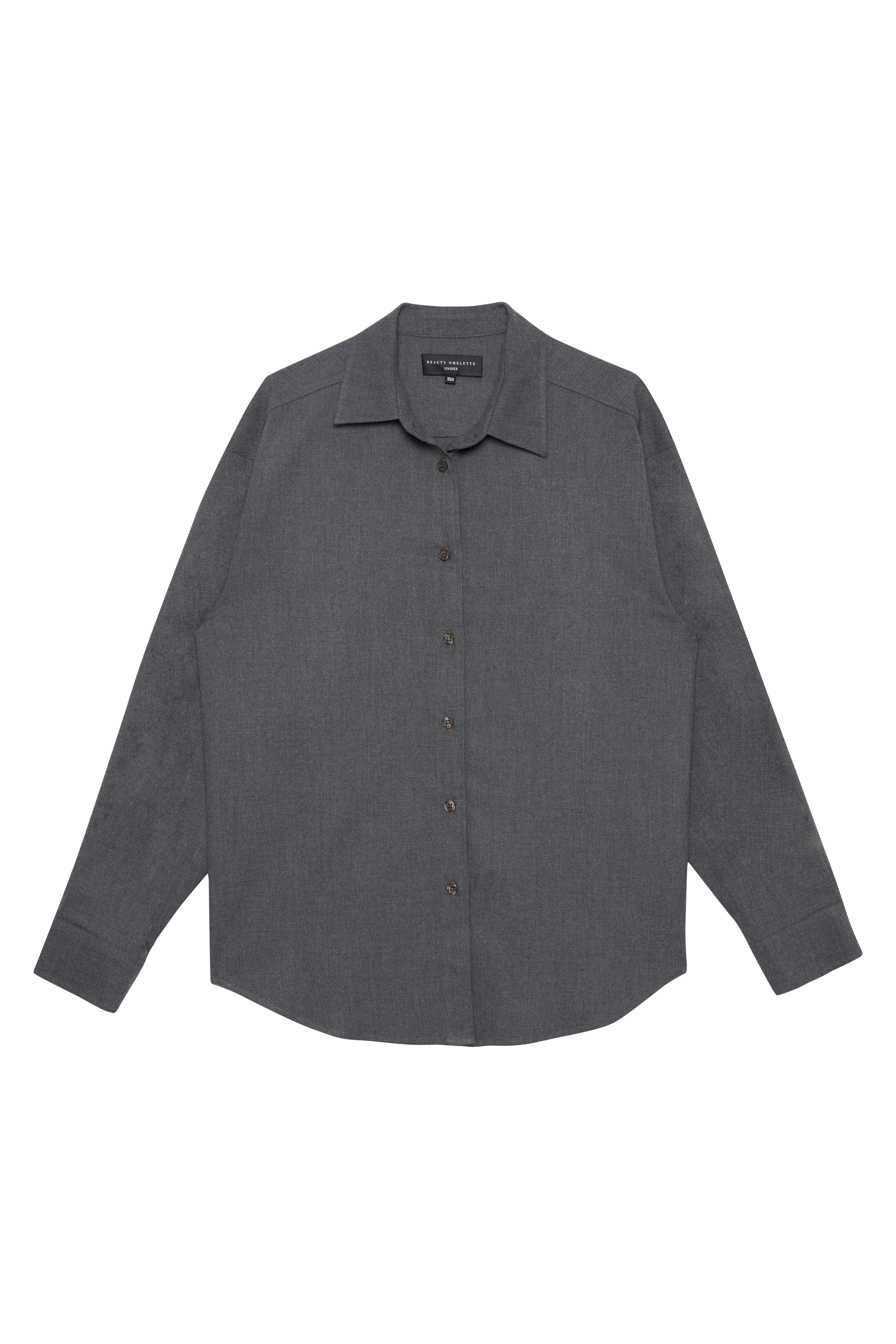 Gri Flanel Oversize Gömlek