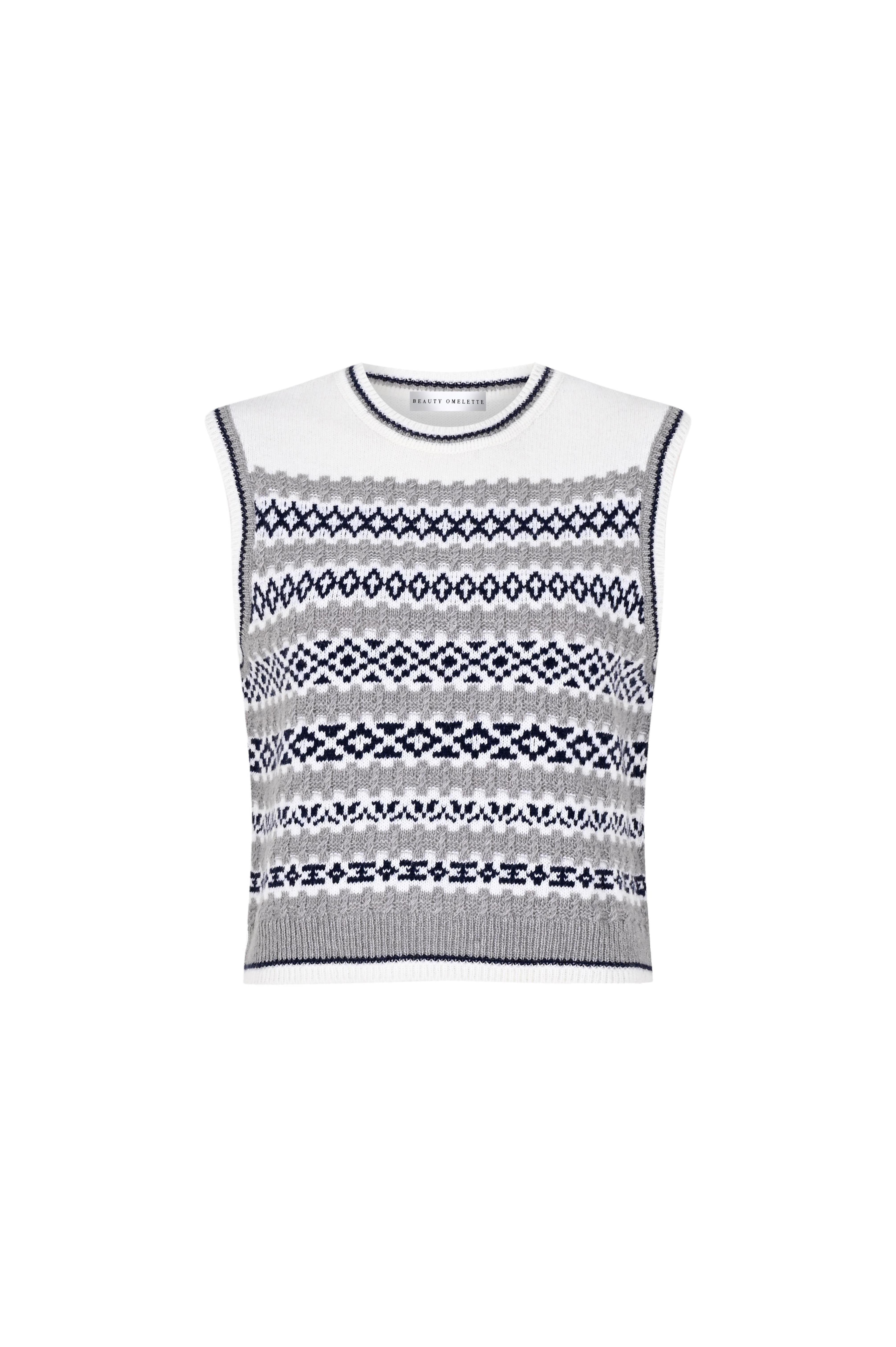 Gri Jakarlı Yün Süveter