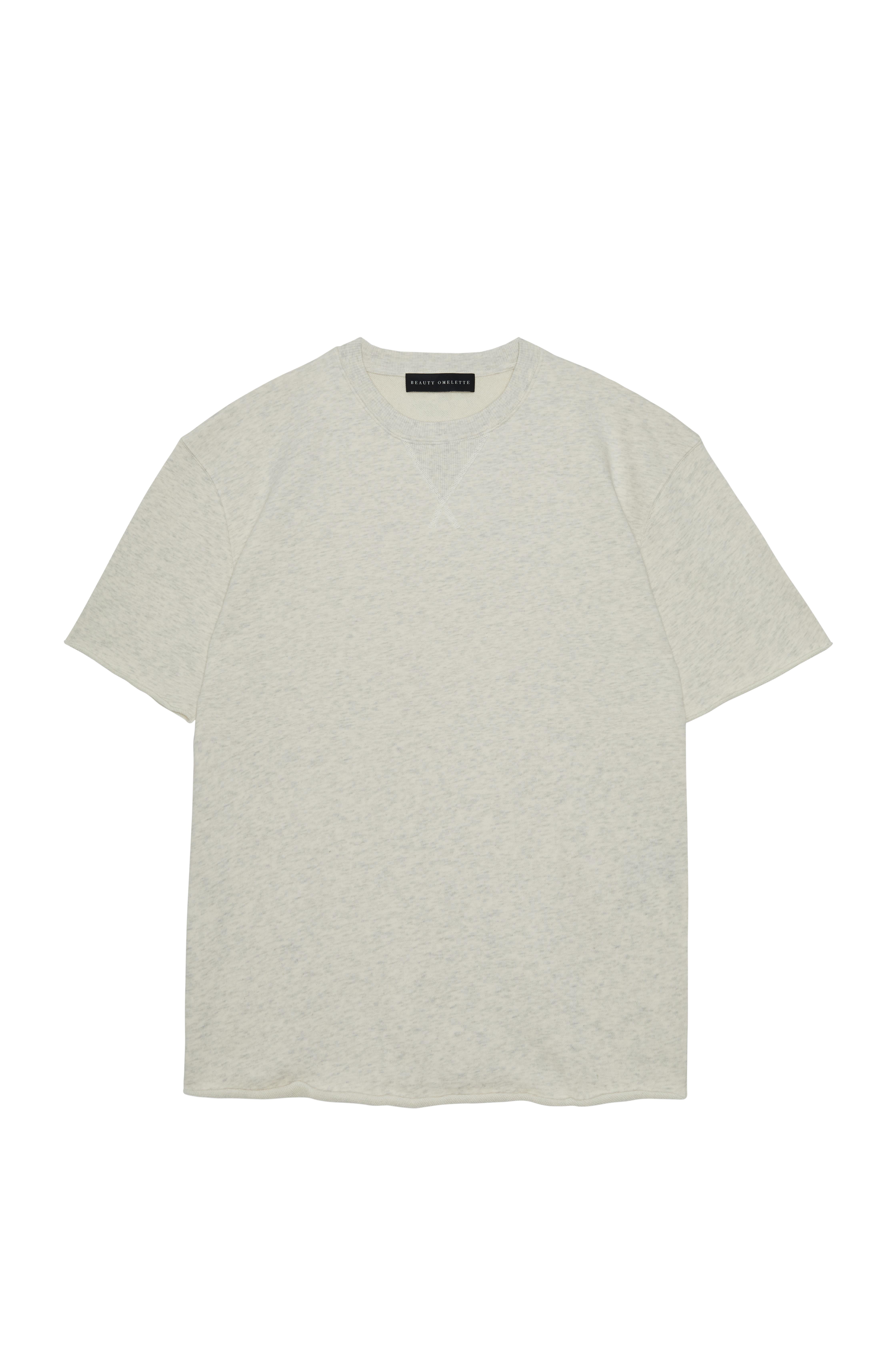 Gri Melanj BO Sport Kısa Kol Sweatshirt