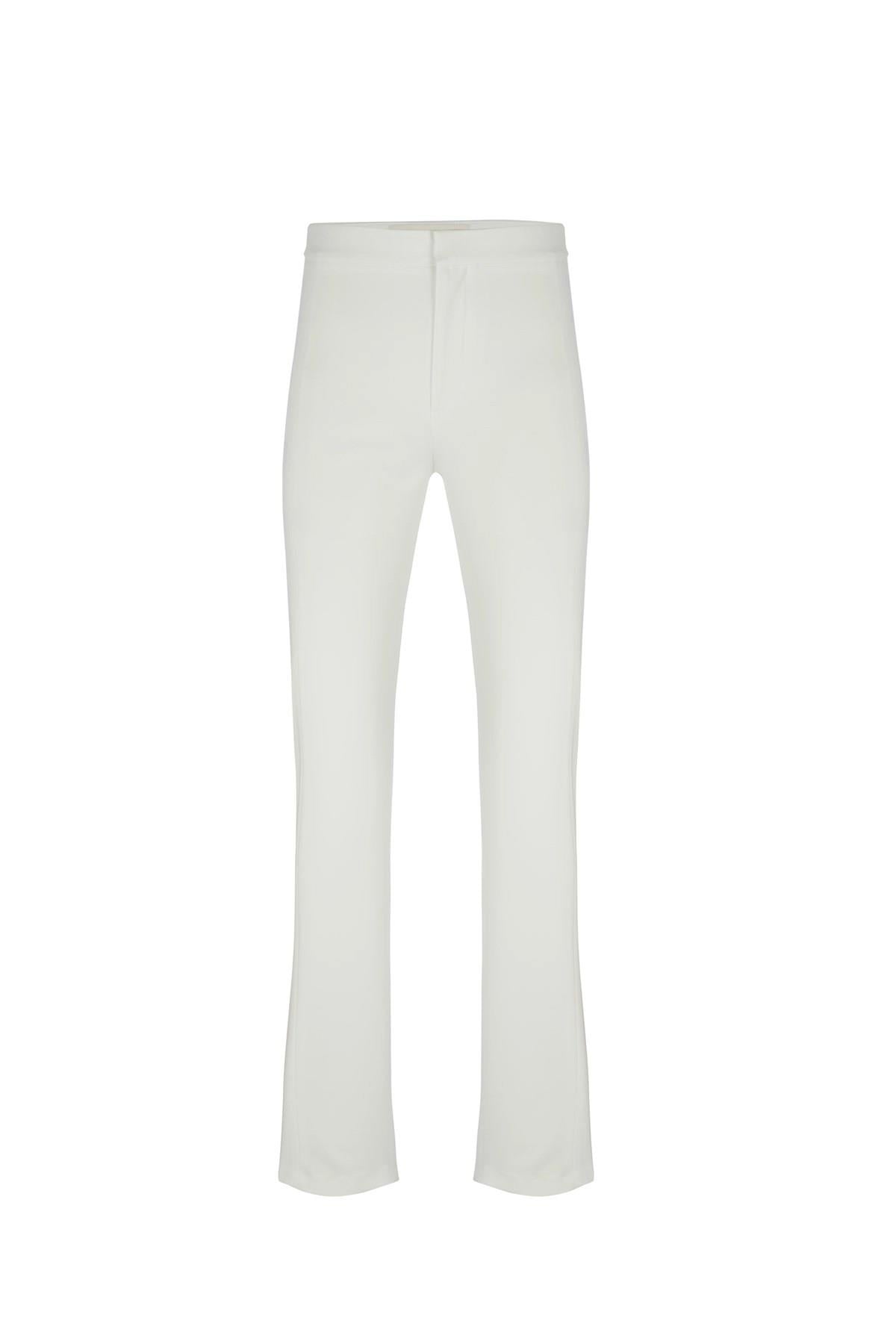 Kırık Beyaz Straight Fit Takım Pantolon