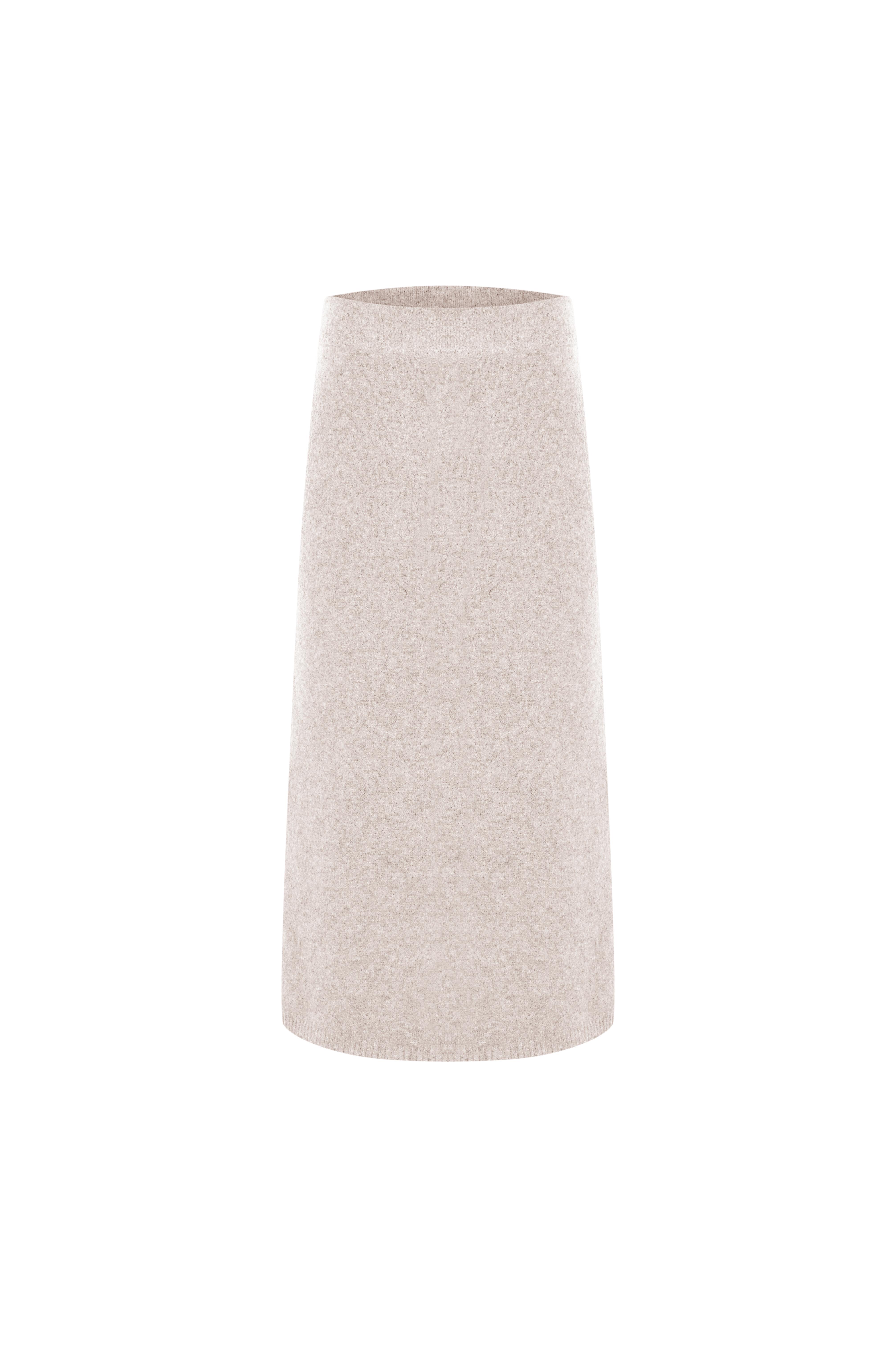 Krem Maxi A Kesim Yün Etek