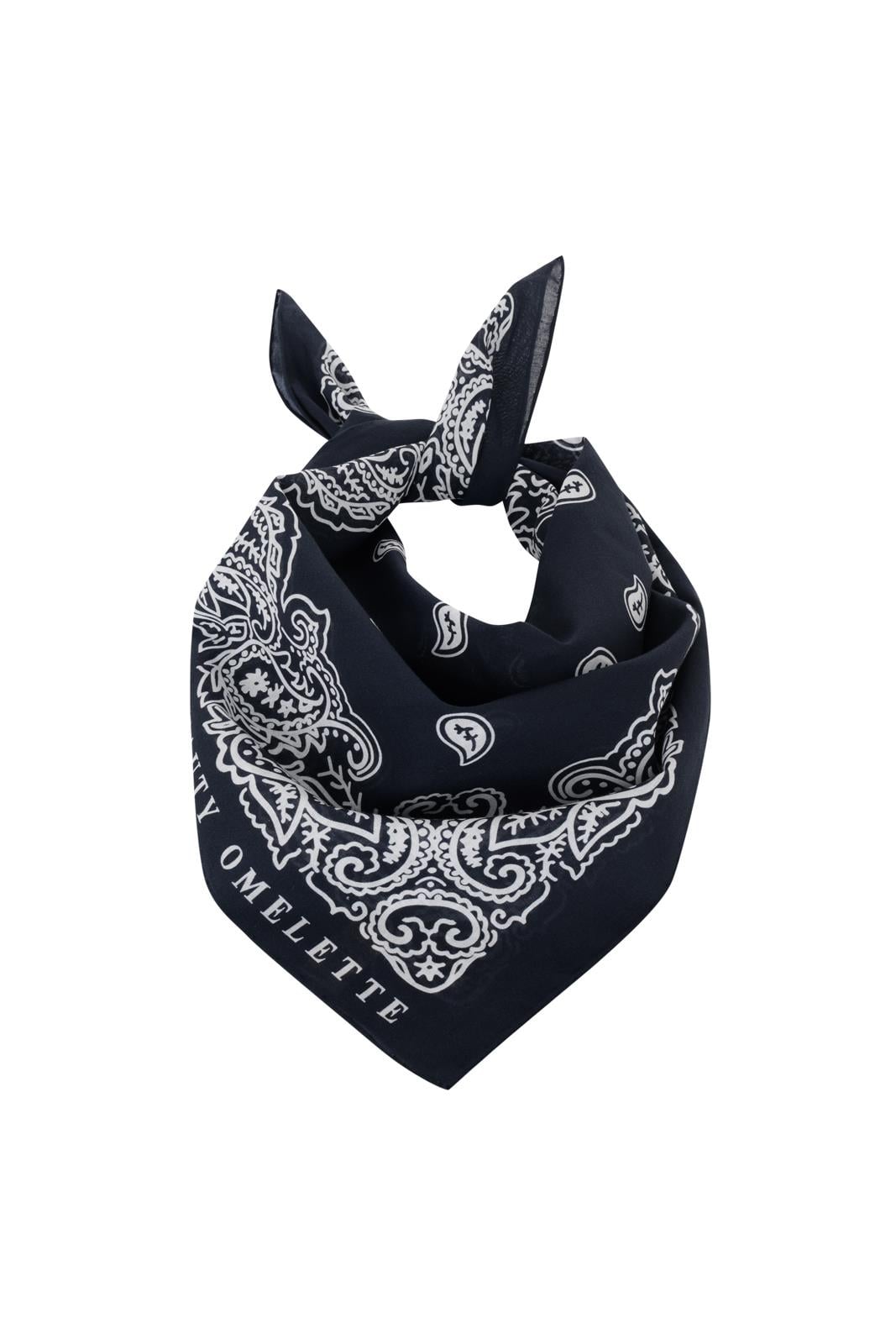 Lacivert Şal Desen Pamuk Şal