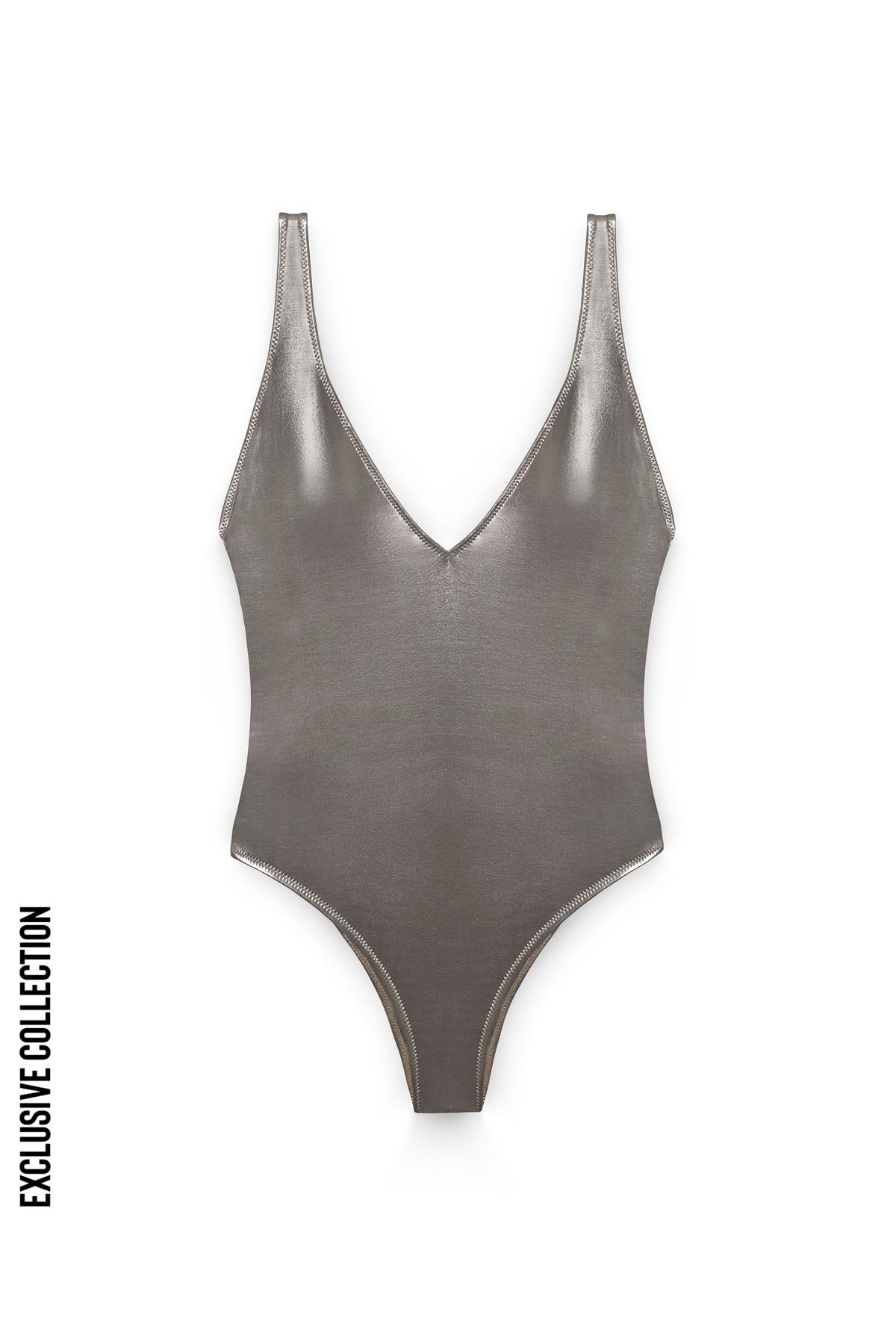 Metalik Gold Claudia Parlak Mayo - Exclusive Collection