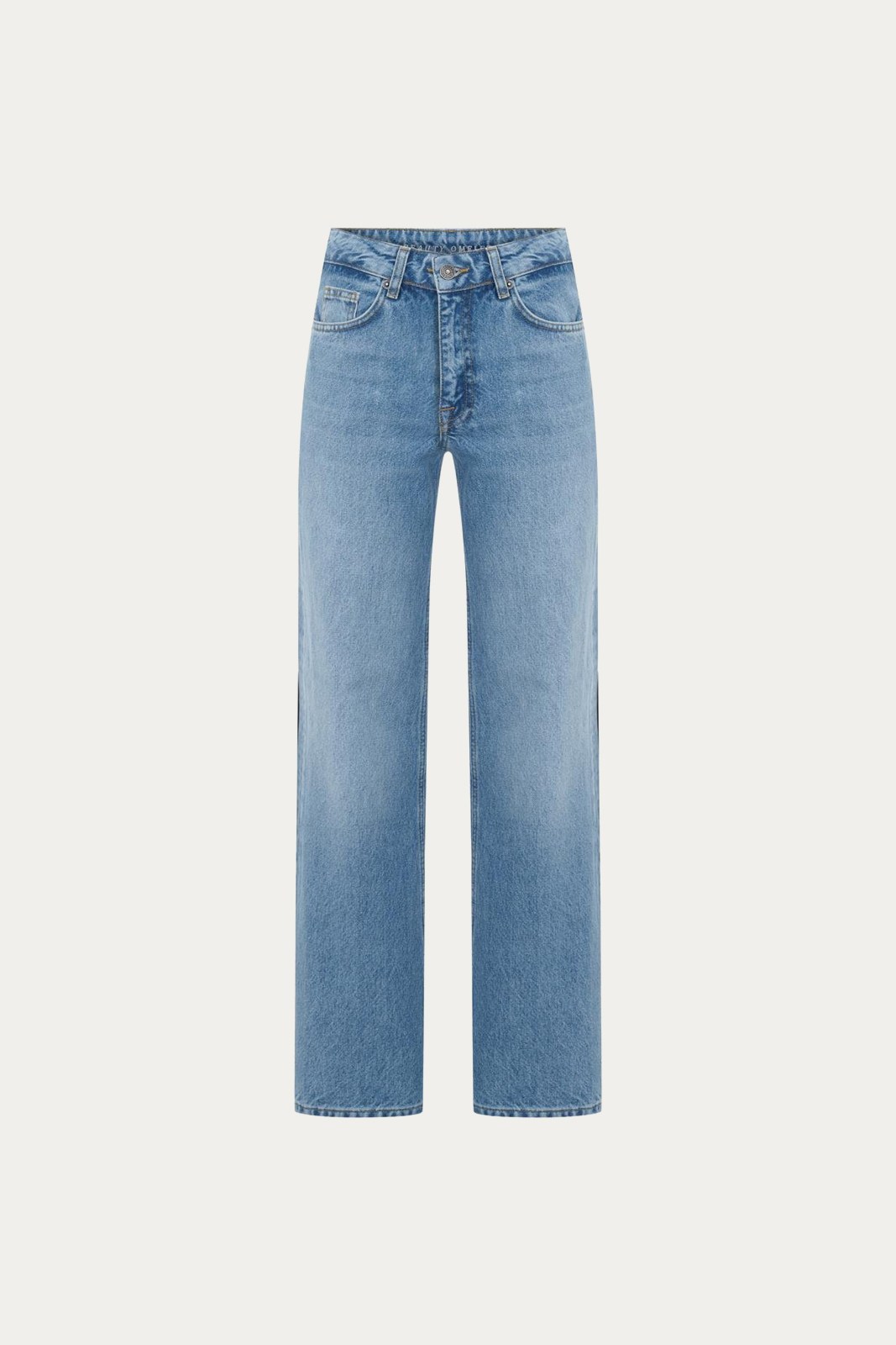 Orta Mavi Full Length Straight Fit Jean