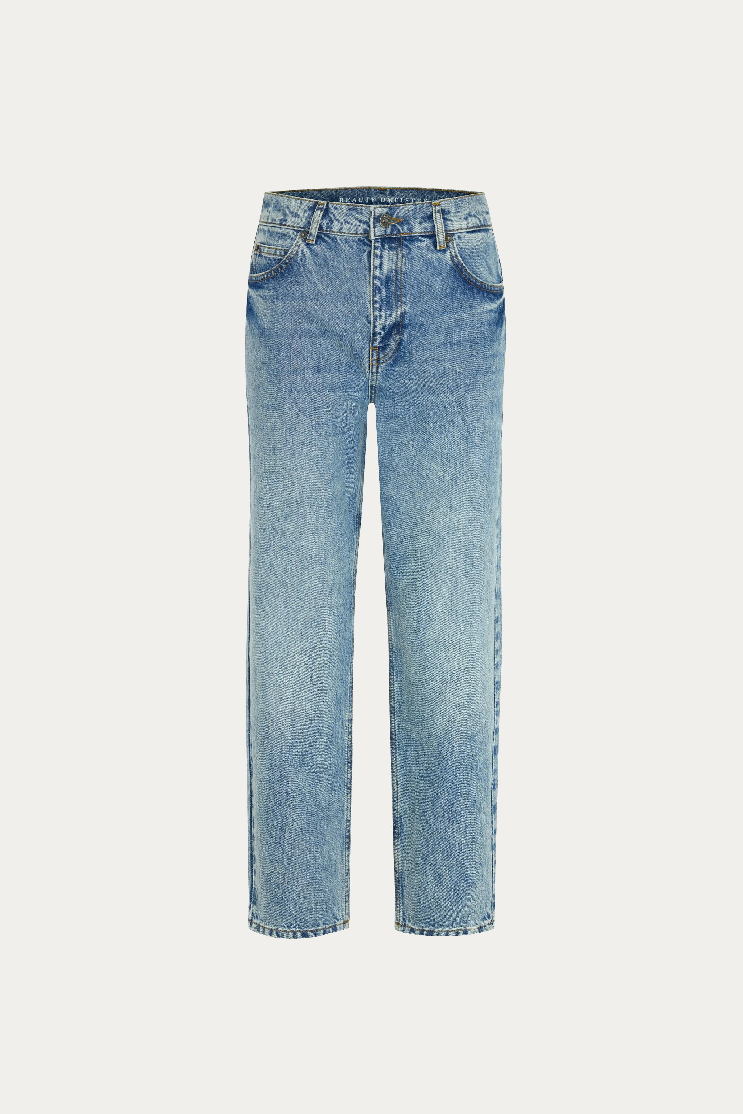 Orta Mavi Vintage High Waist Jean