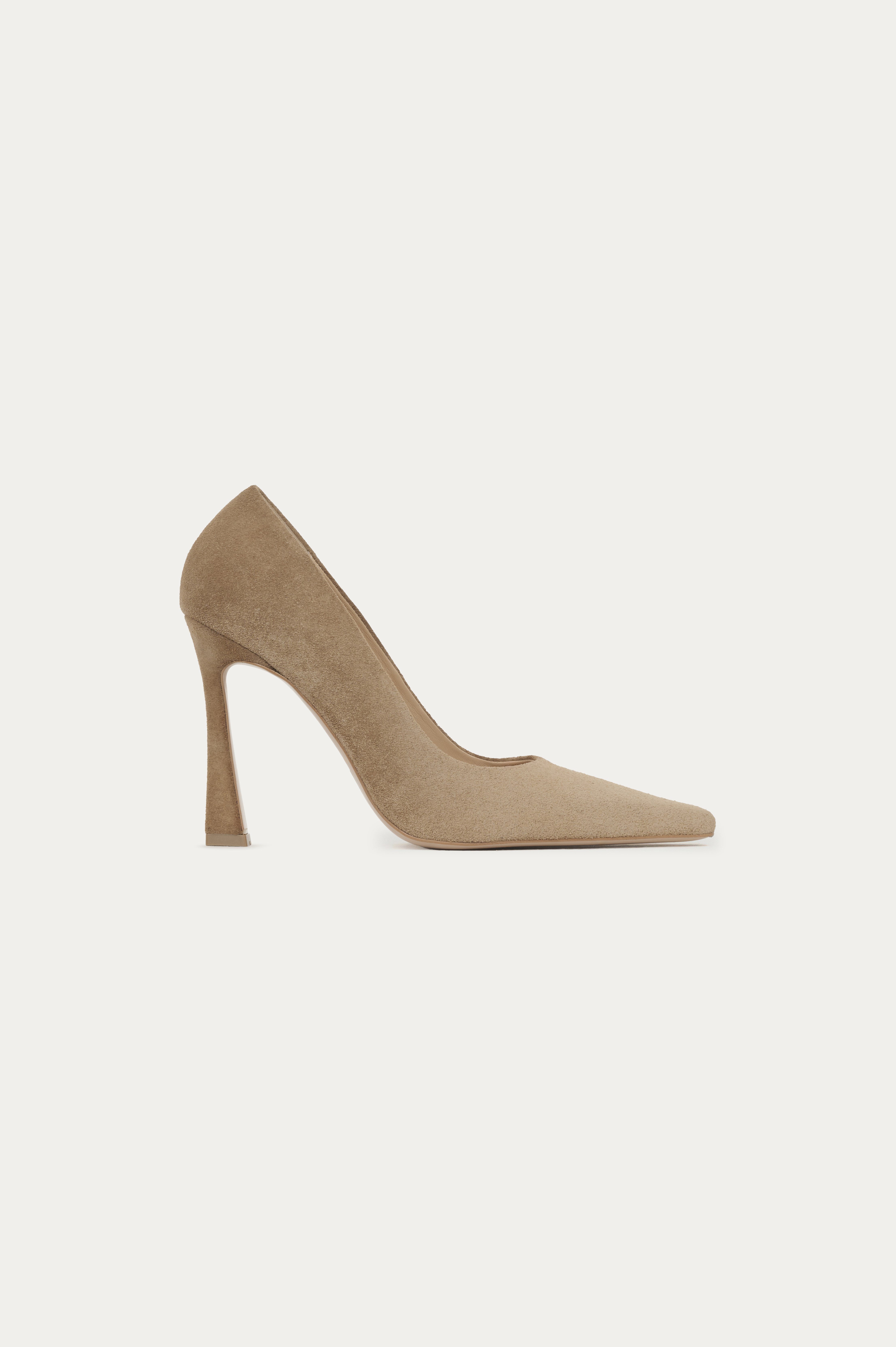 Sigaro Küt Burun Süet Stiletto