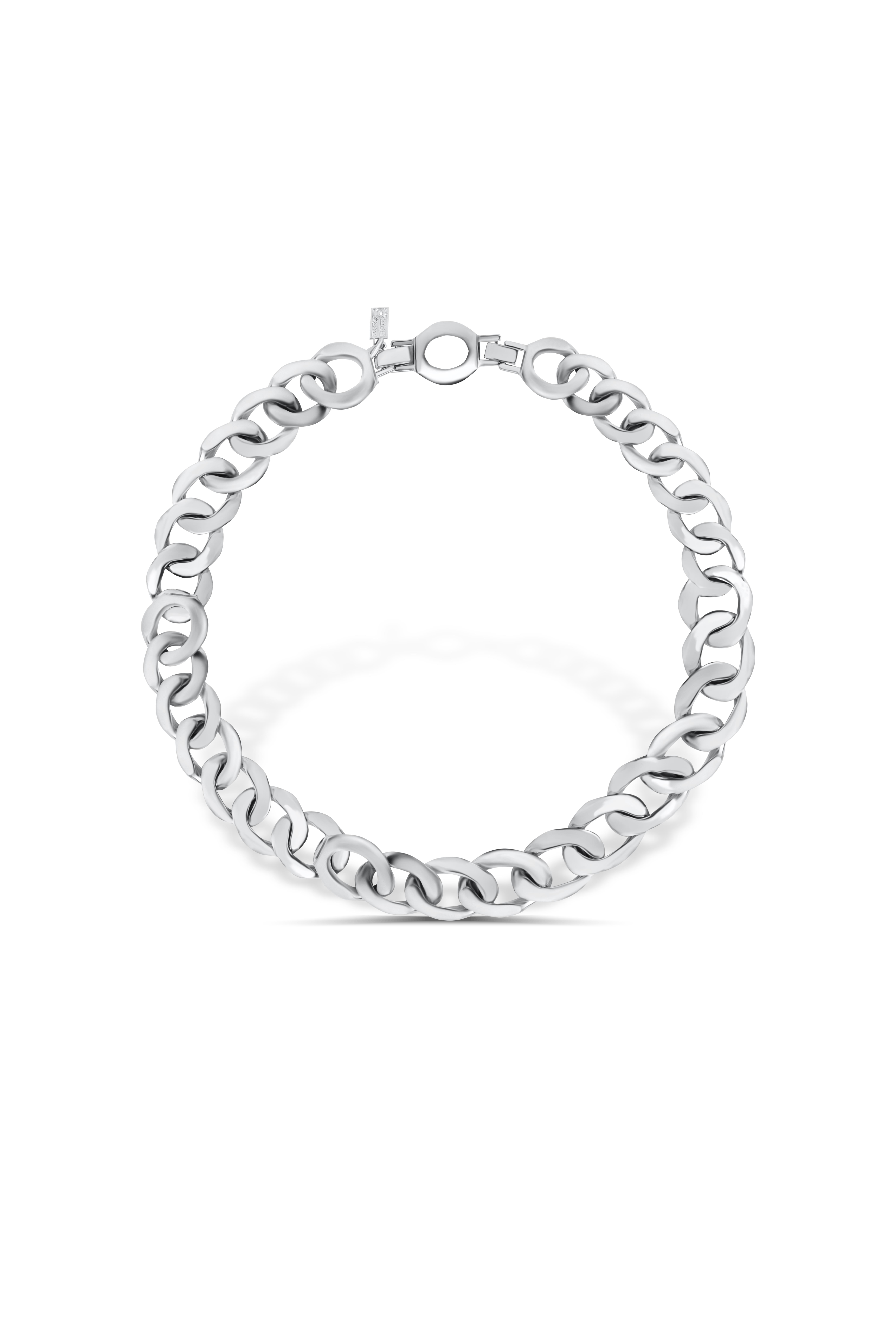 Silver Zincir Form Kalın Kolye