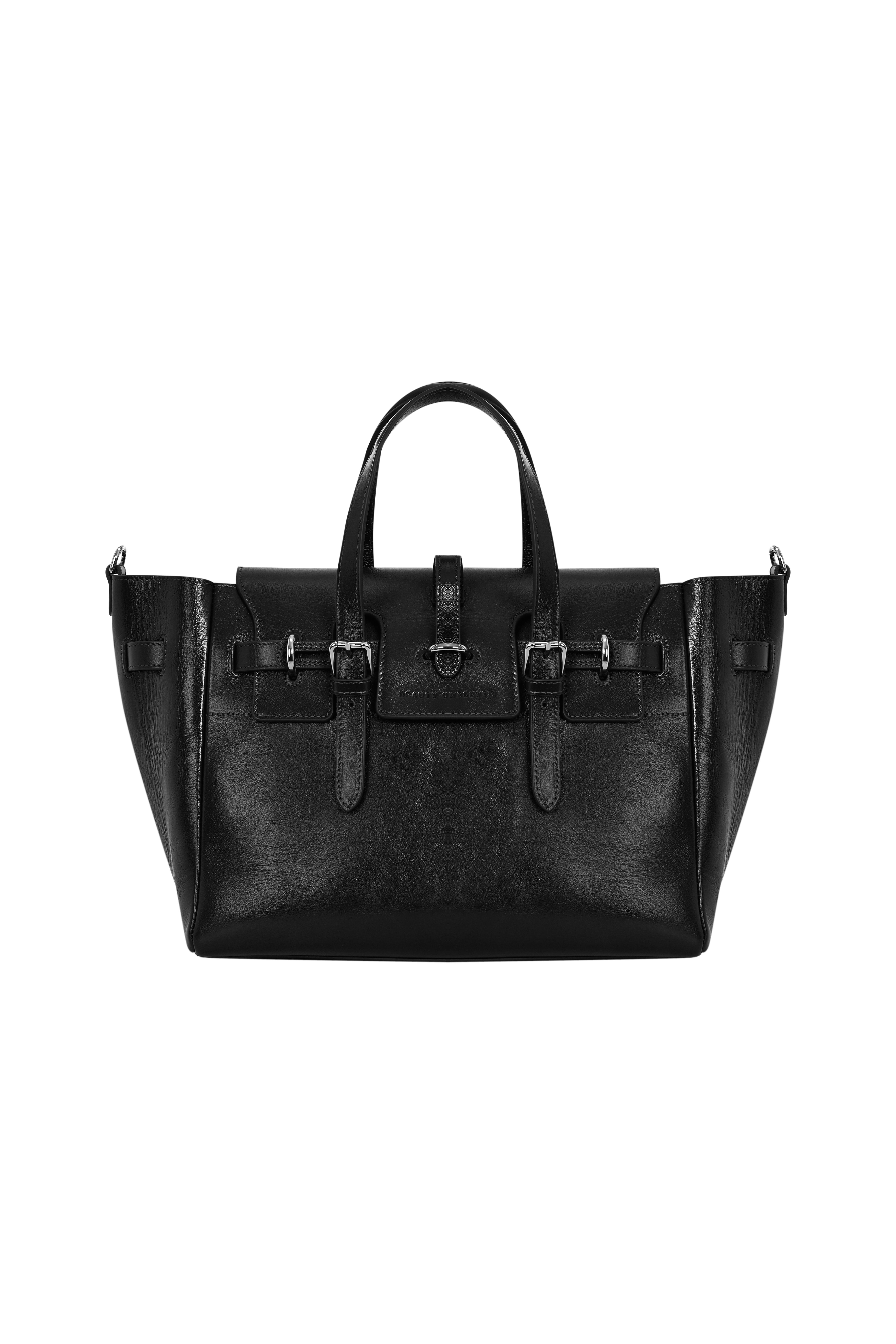 Siyah Gabrielle Kırık Efektli Deri Day Bag Black