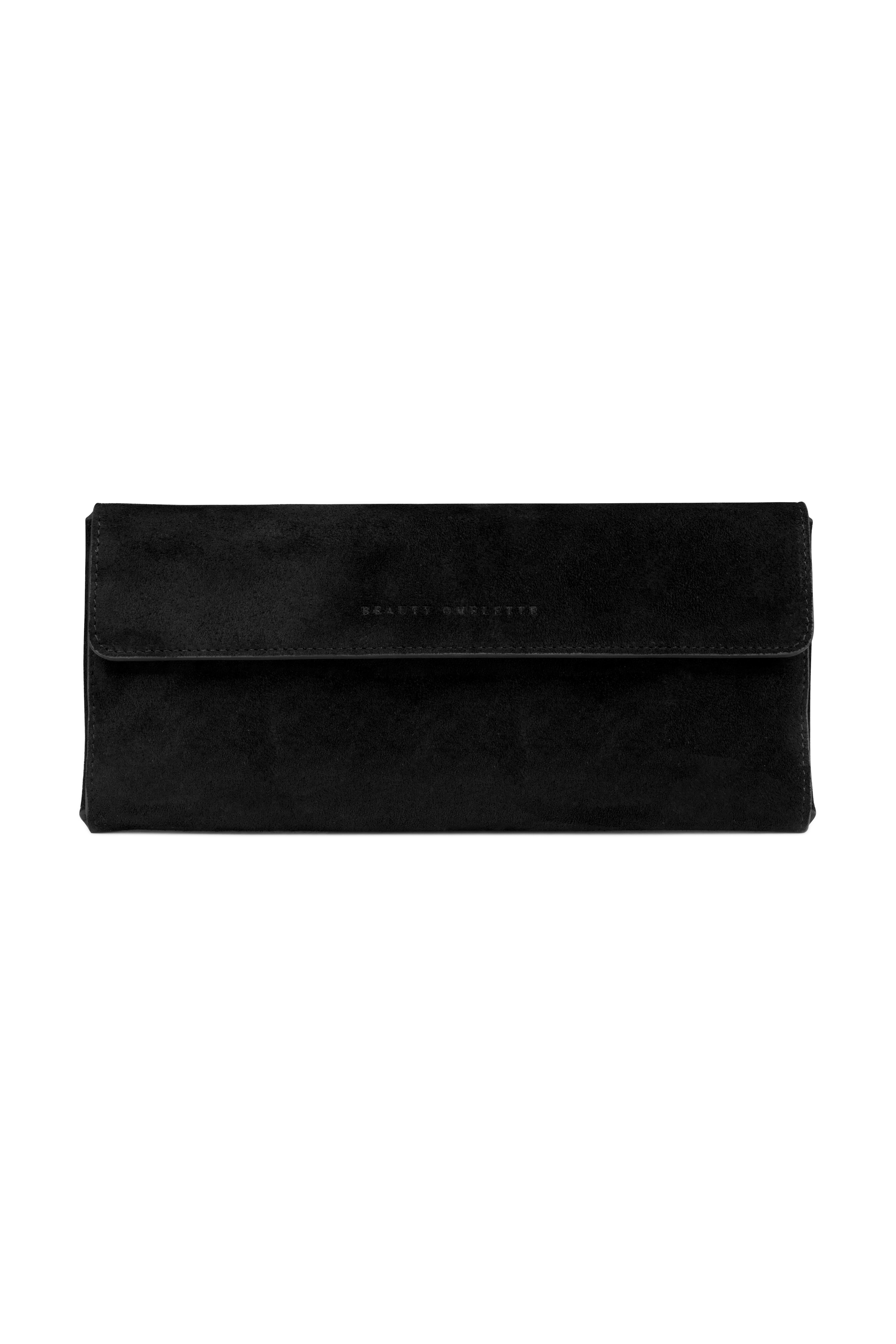 Siyah Kate Süet Clutch