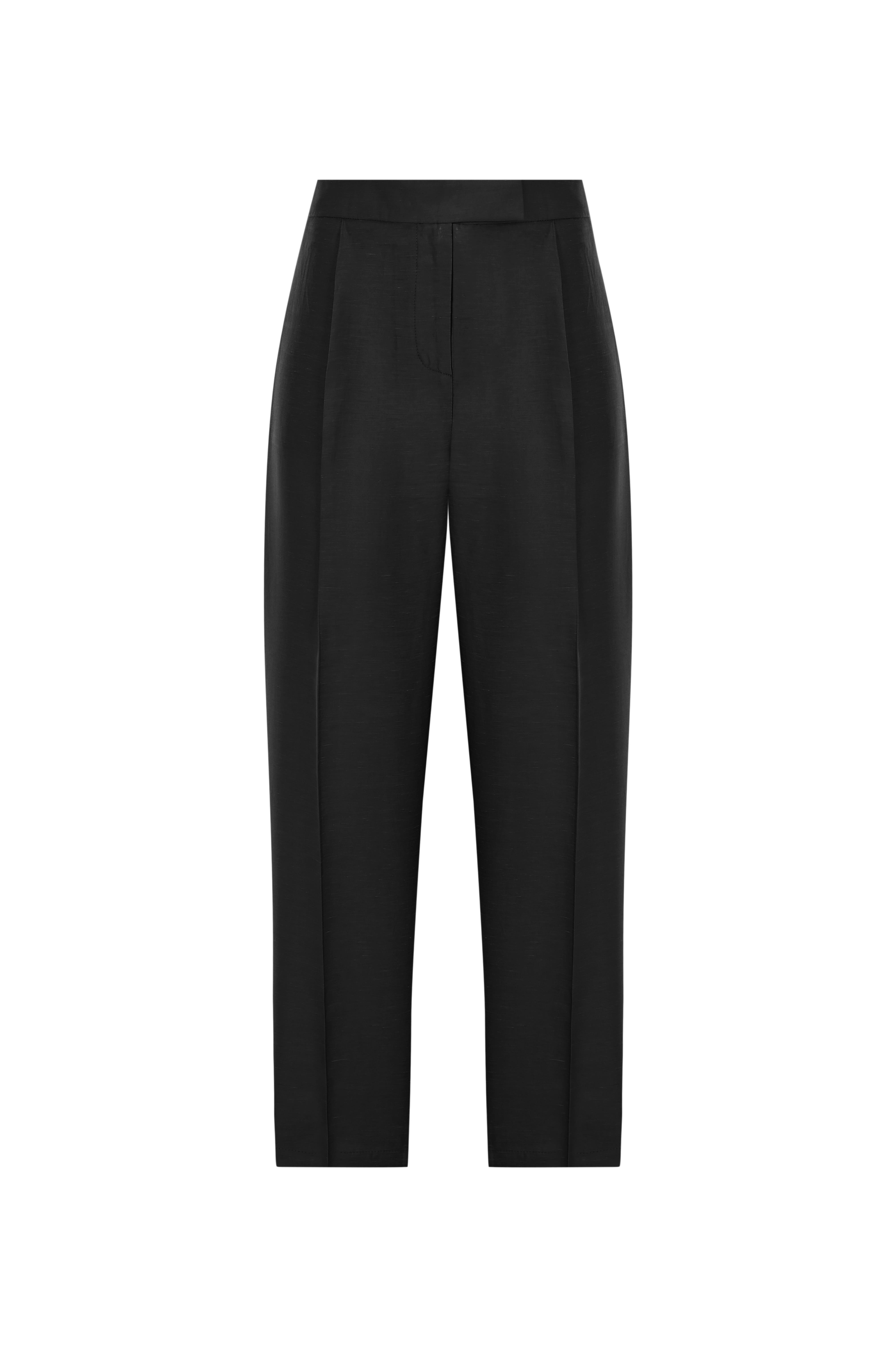 Siyah Keten Havuç Pantolon