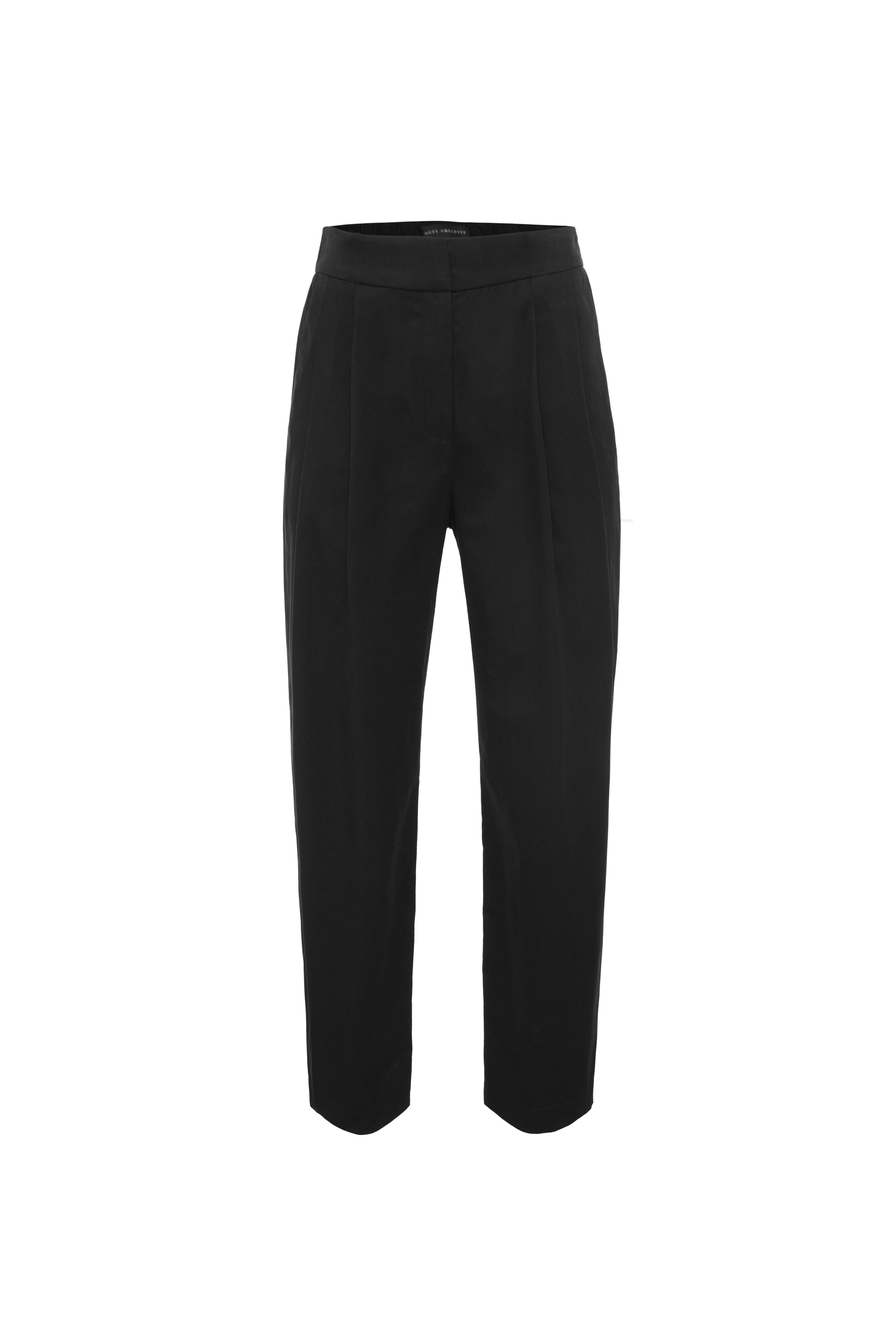 Siyah Krep Havuç Pantolon