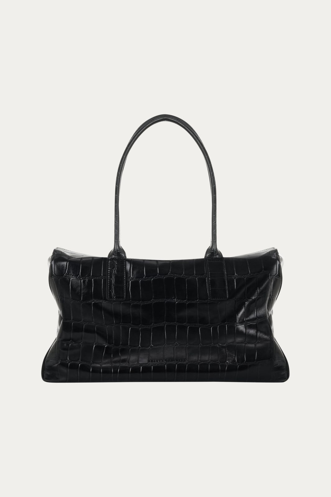 Siyah Kroko Raphael Shopping Bag
