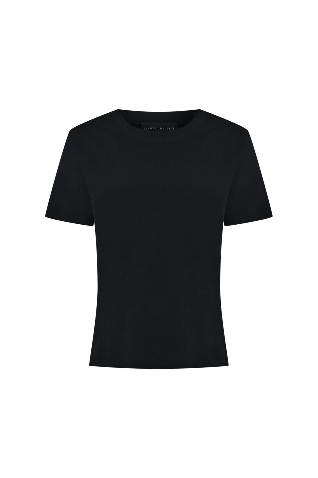 Siyah Minimal Kısa Kollu Tshirt