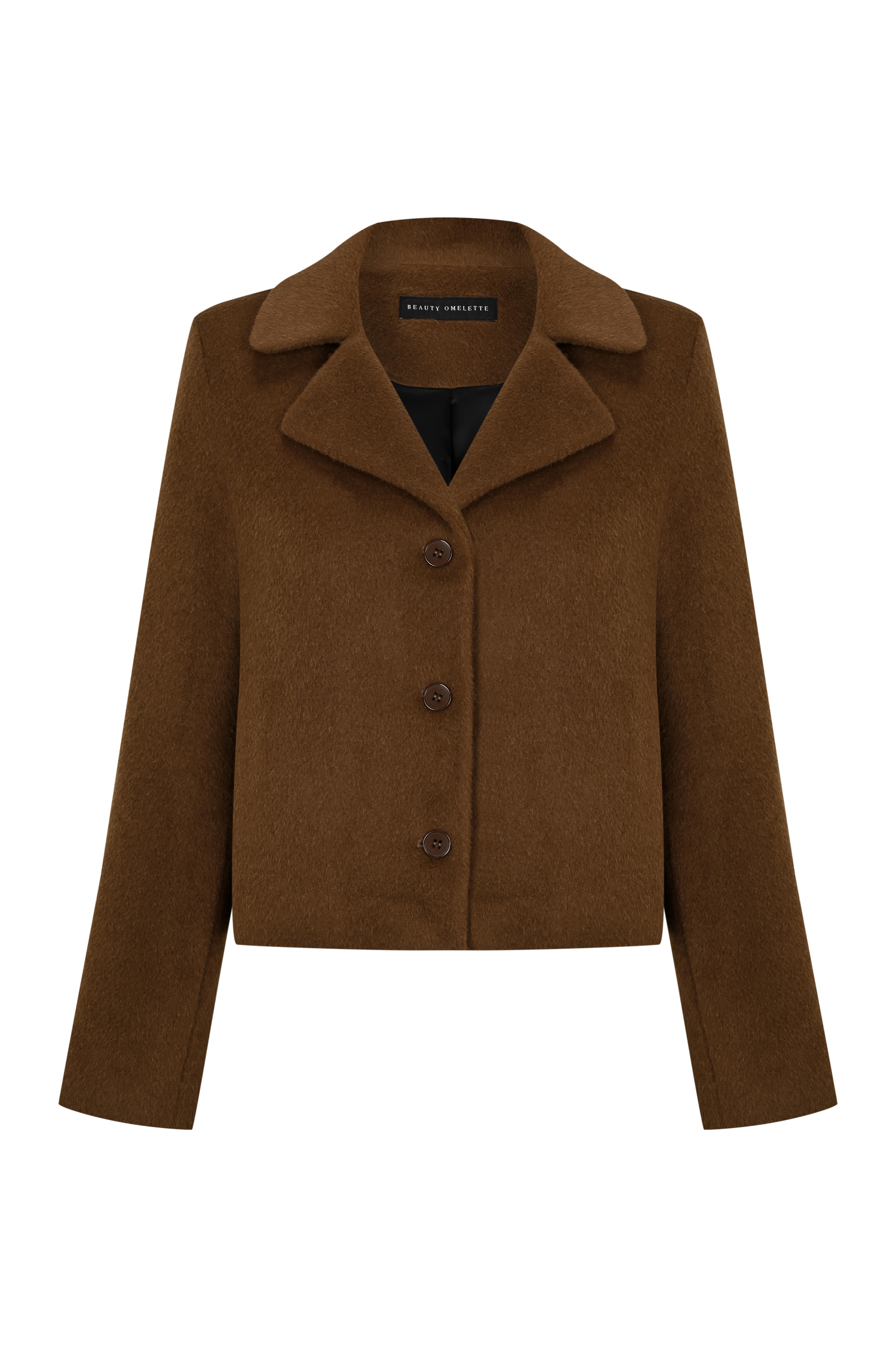 Tütün Alpaka Petite Ceket